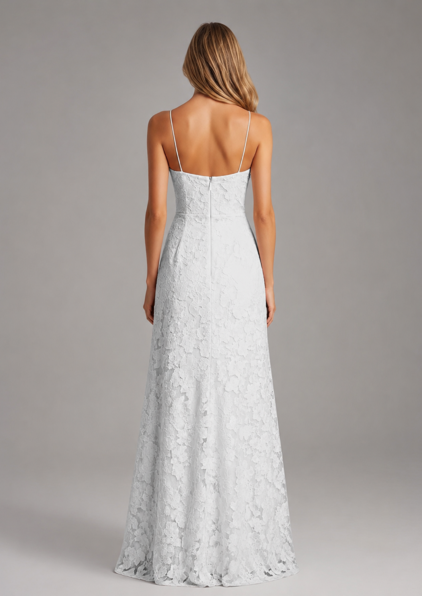 Women’s Lace Maxi Dress with Sweetheart Neckline