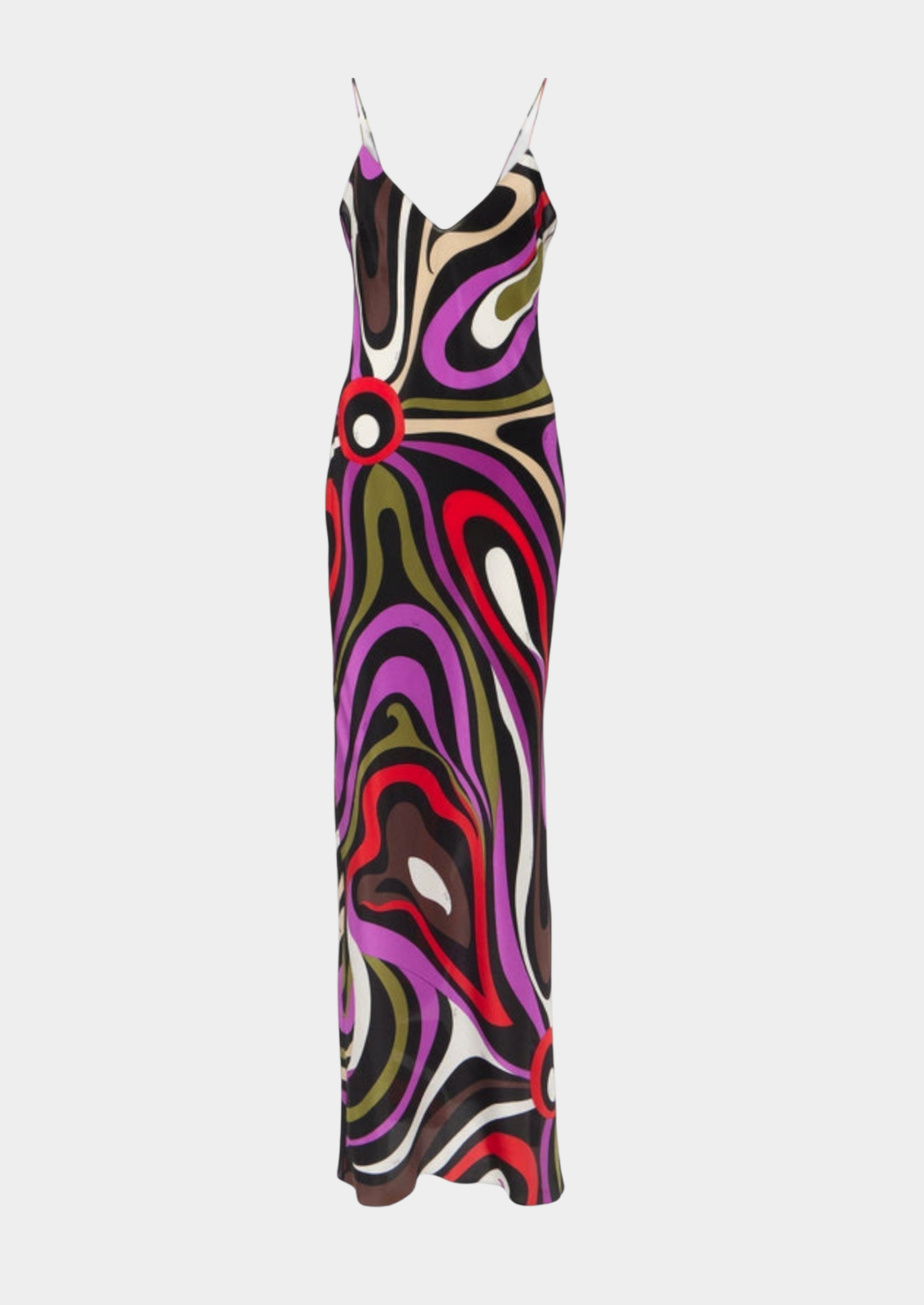 Women’s Marble Print Maxi Dress with Spaghetti Straps