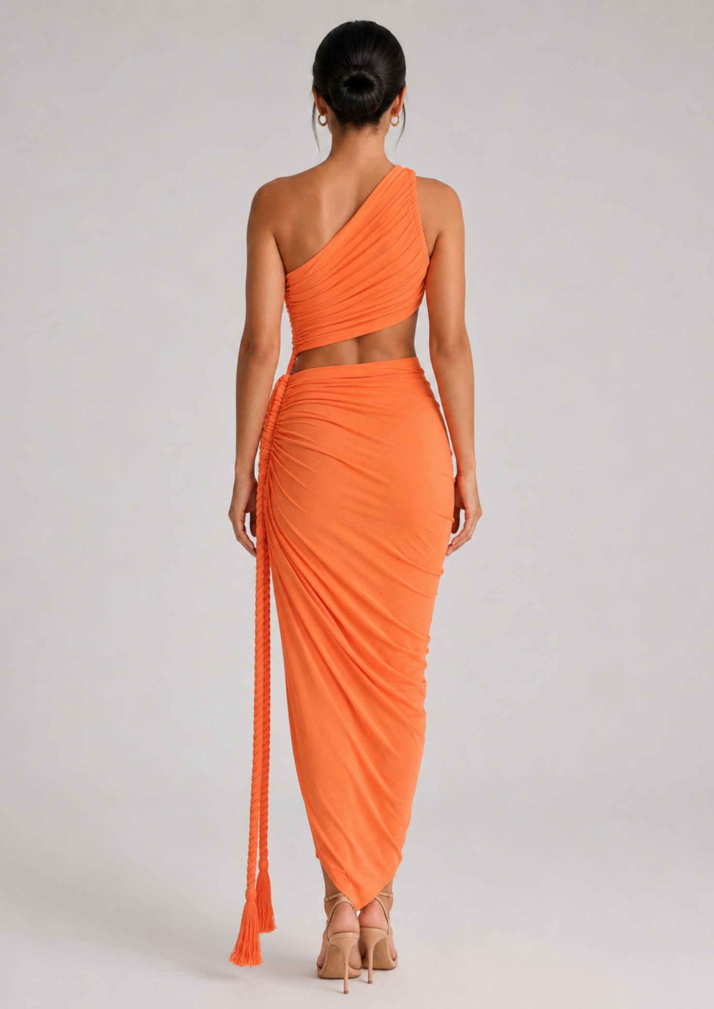 Women’s One-Shoulder Maxi Dress with Side Cutout