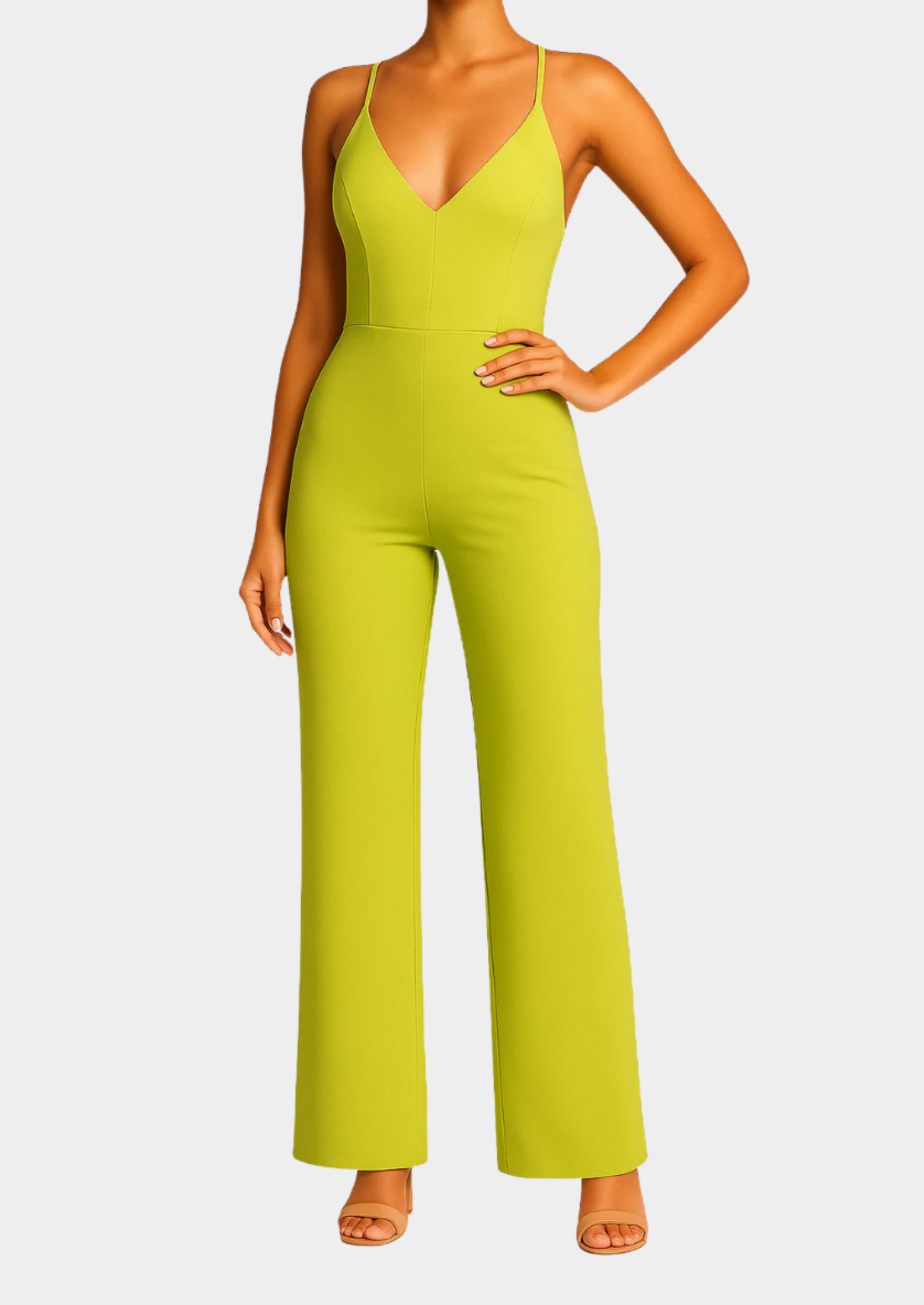 Women’s One-Shoulder Wide-Leg Jumpsuit with Asymmetric Neckline