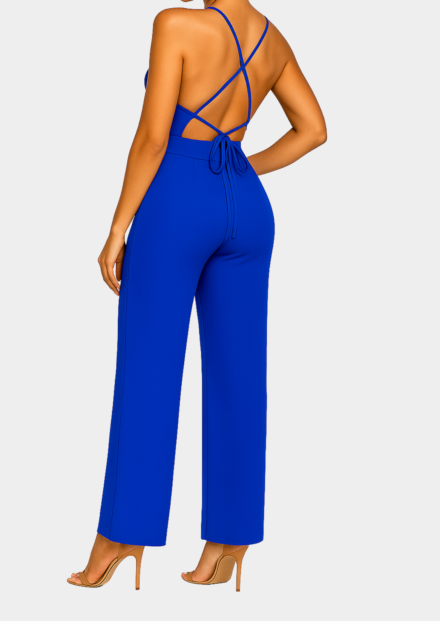 Women’s One-Shoulder Wide-Leg Jumpsuit with Asymmetric Neckline