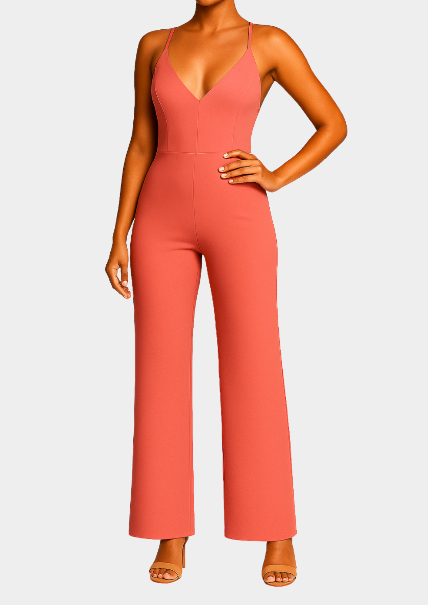 Women’s One-Shoulder Wide-Leg Jumpsuit with Asymmetric Neckline