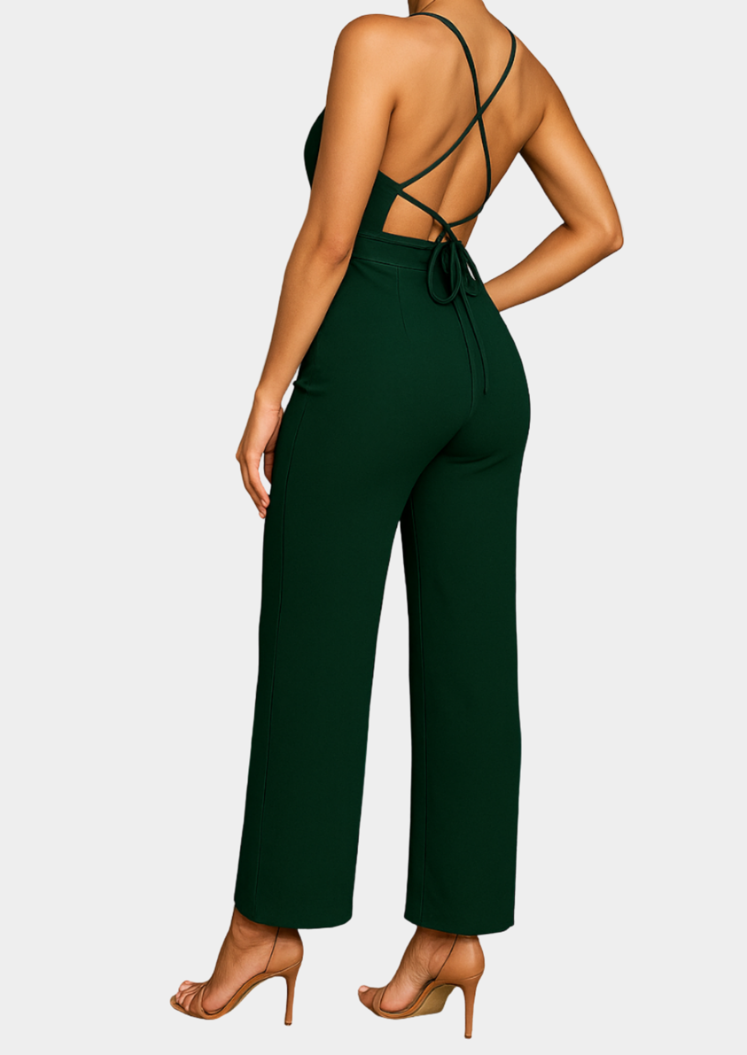 Women’s One-Shoulder Wide-Leg Jumpsuit with Asymmetric Neckline