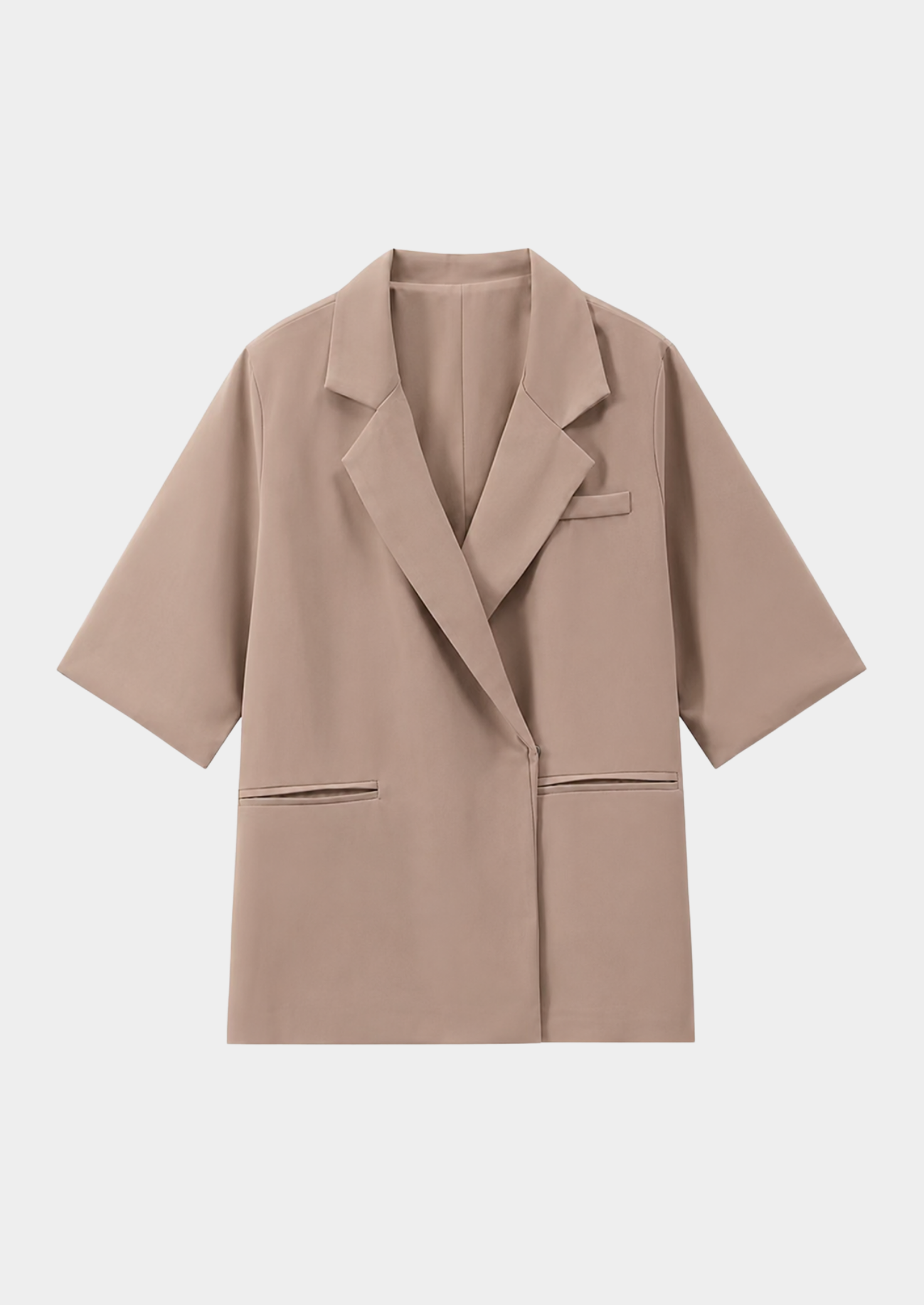 Women’s Oversized Blazer with Sleeves and Notched Lapel