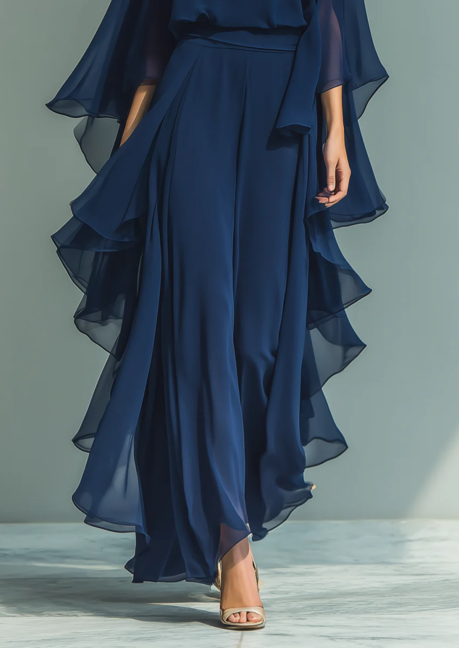 Women’s Ruffle Sleeve Maxi Dress