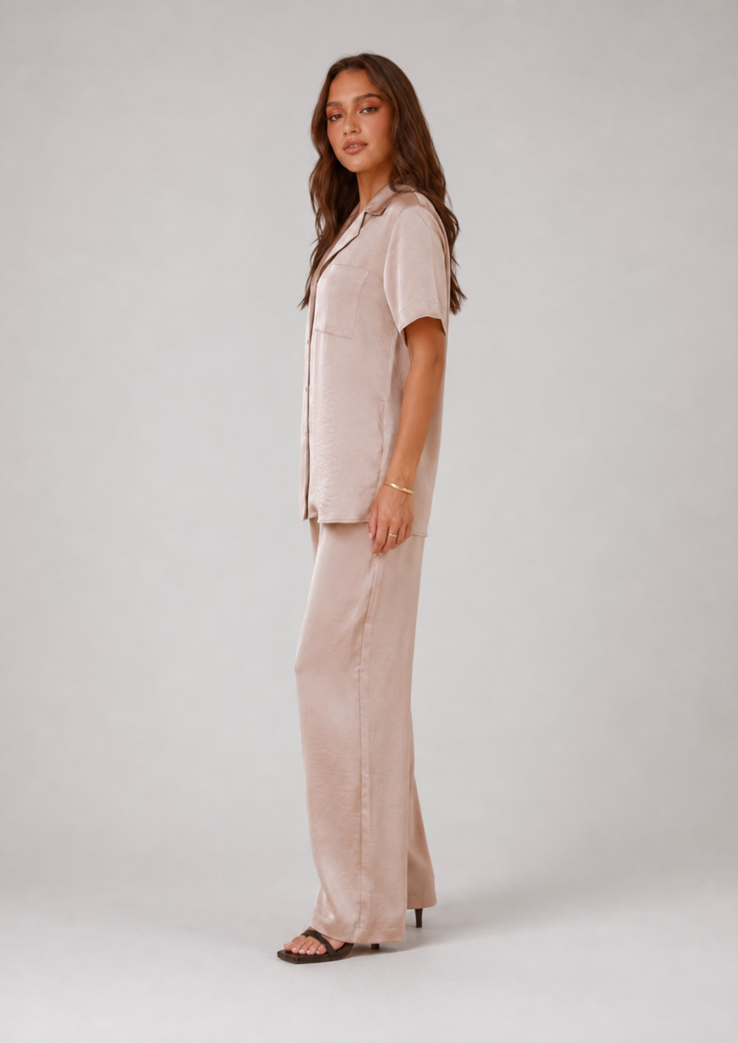 Women’s Short Sleeve Pyjama Set with Button Front