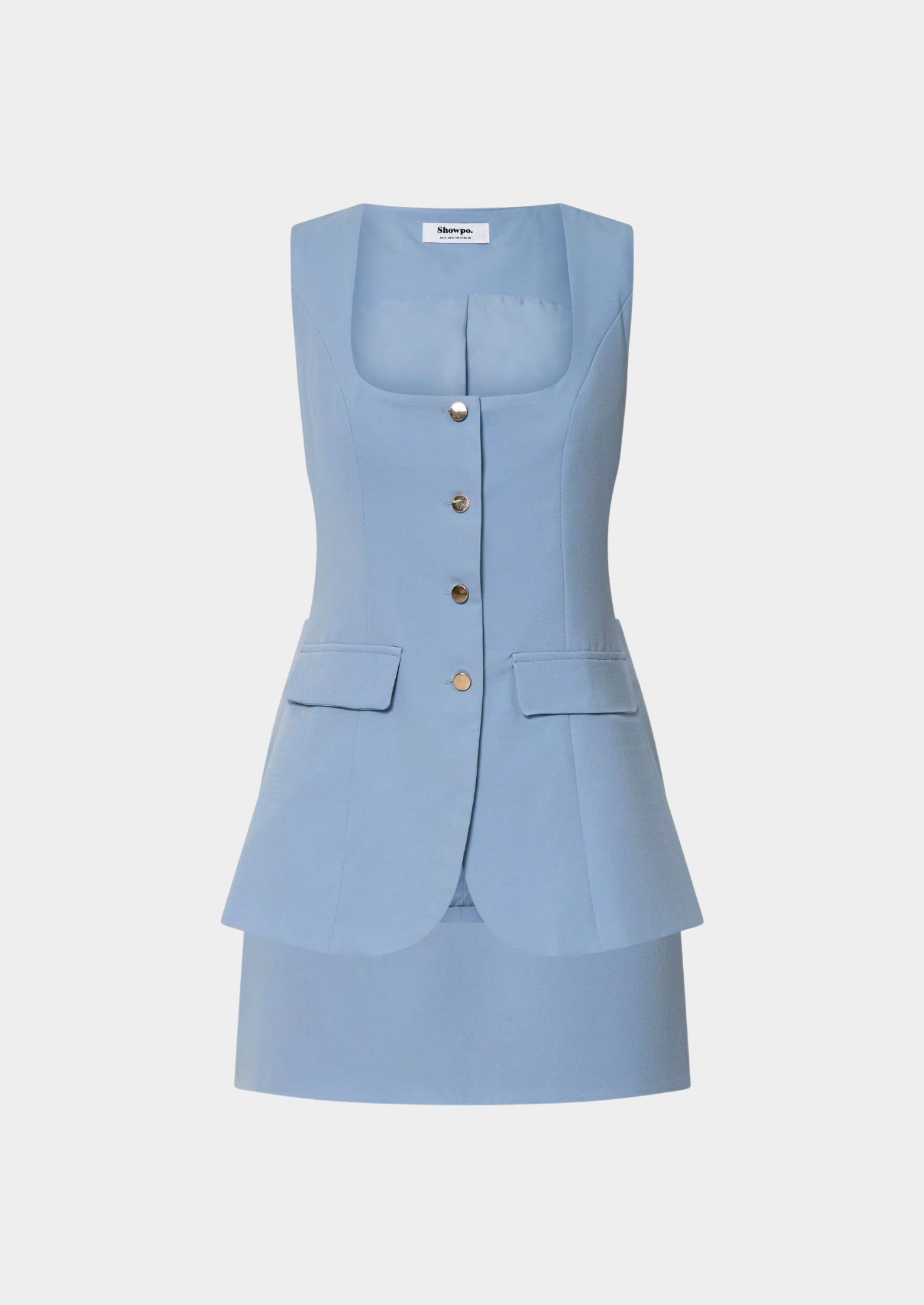 Women’s Sleeveless Button Front Top and Mini Skirt Set