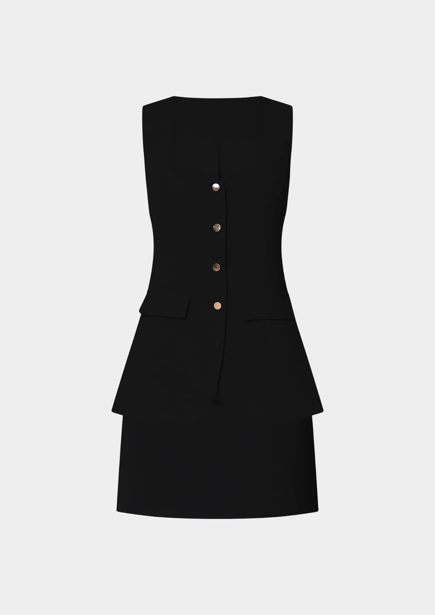 Women’s Sleeveless Button Front Top and Mini Skirt Set
