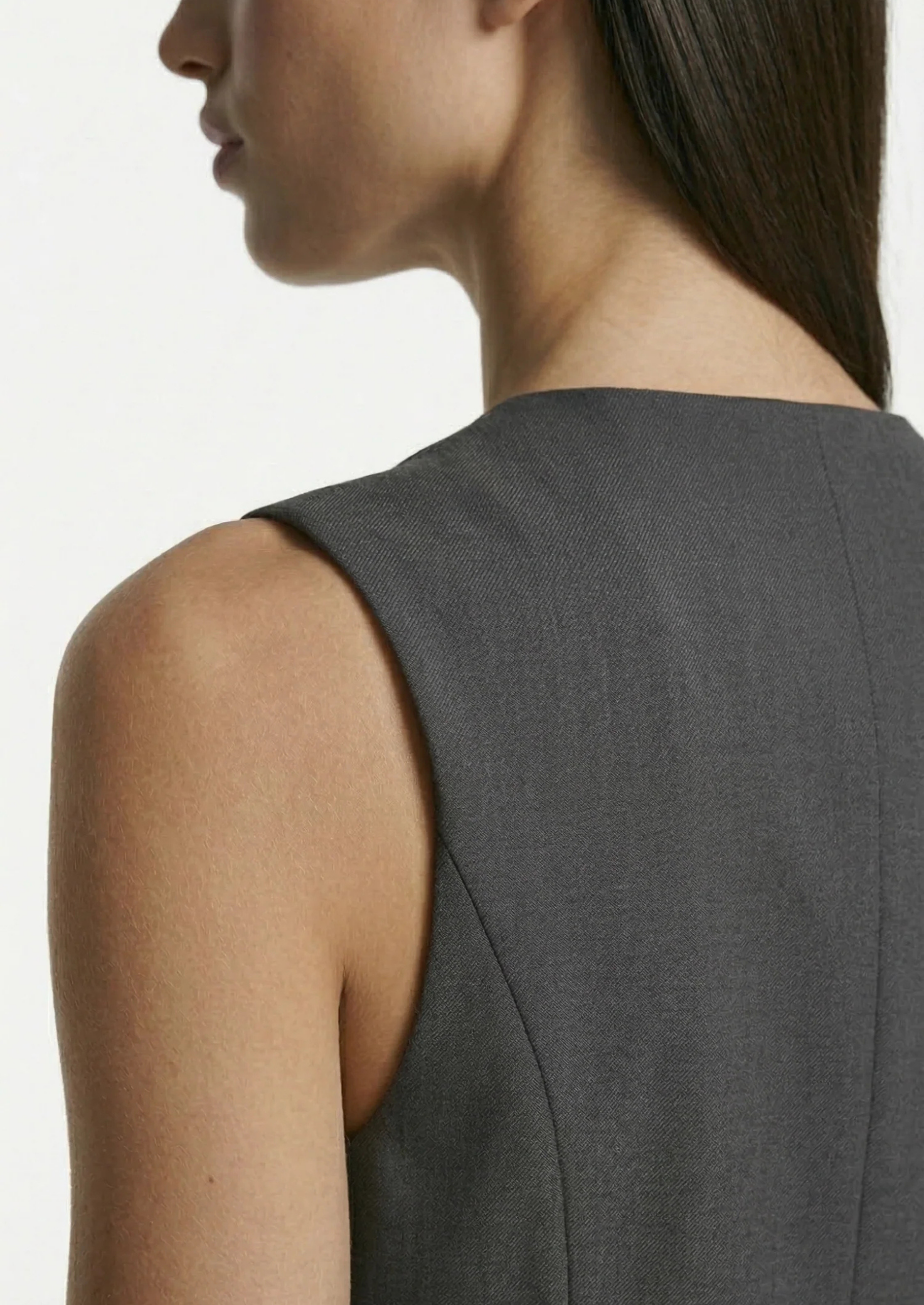 Women’s Sleeveless Tailored Vest Top with Button Front
