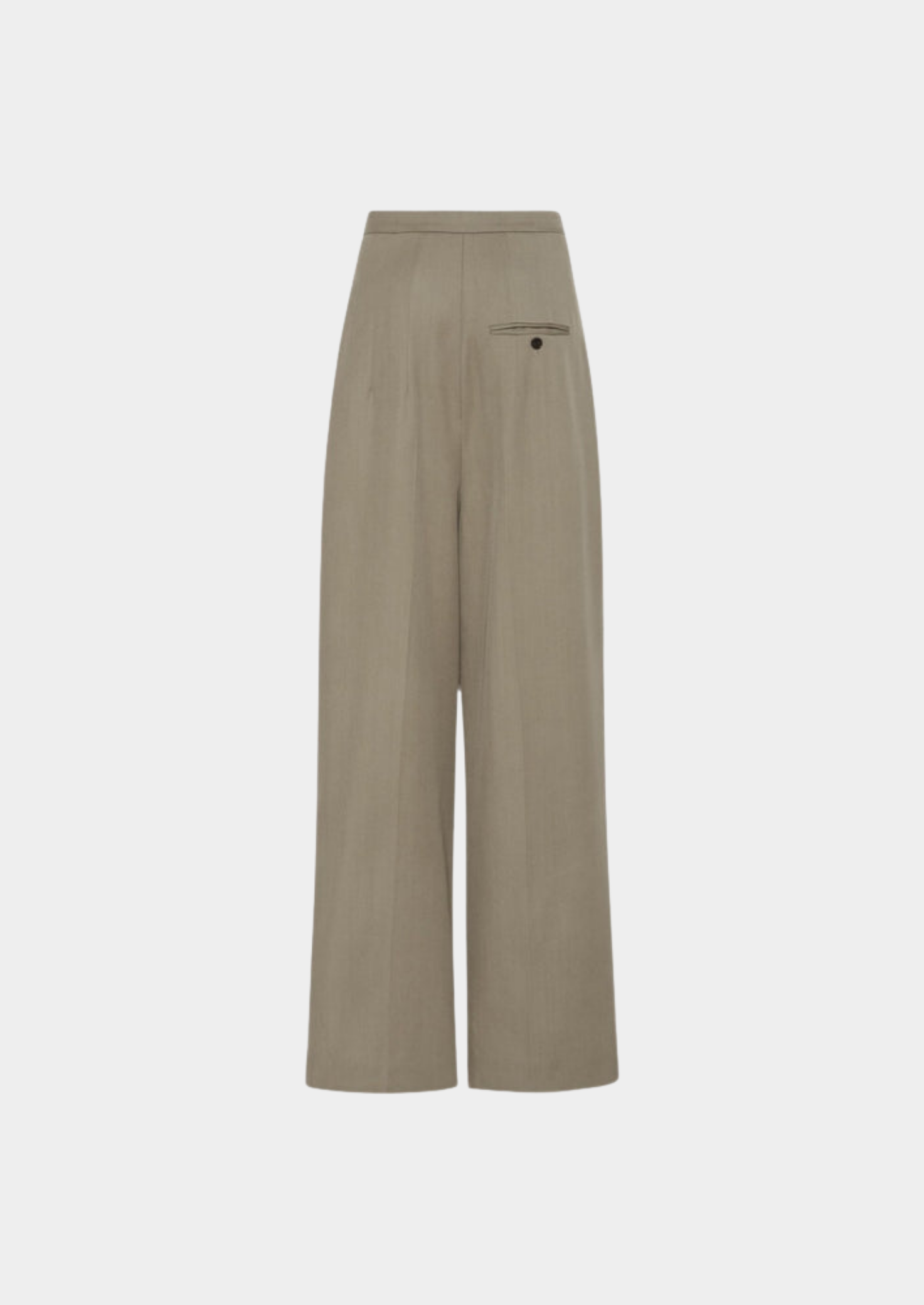 Women’s Straight Wide-Leg Trousers with Pleats and Belt Loops