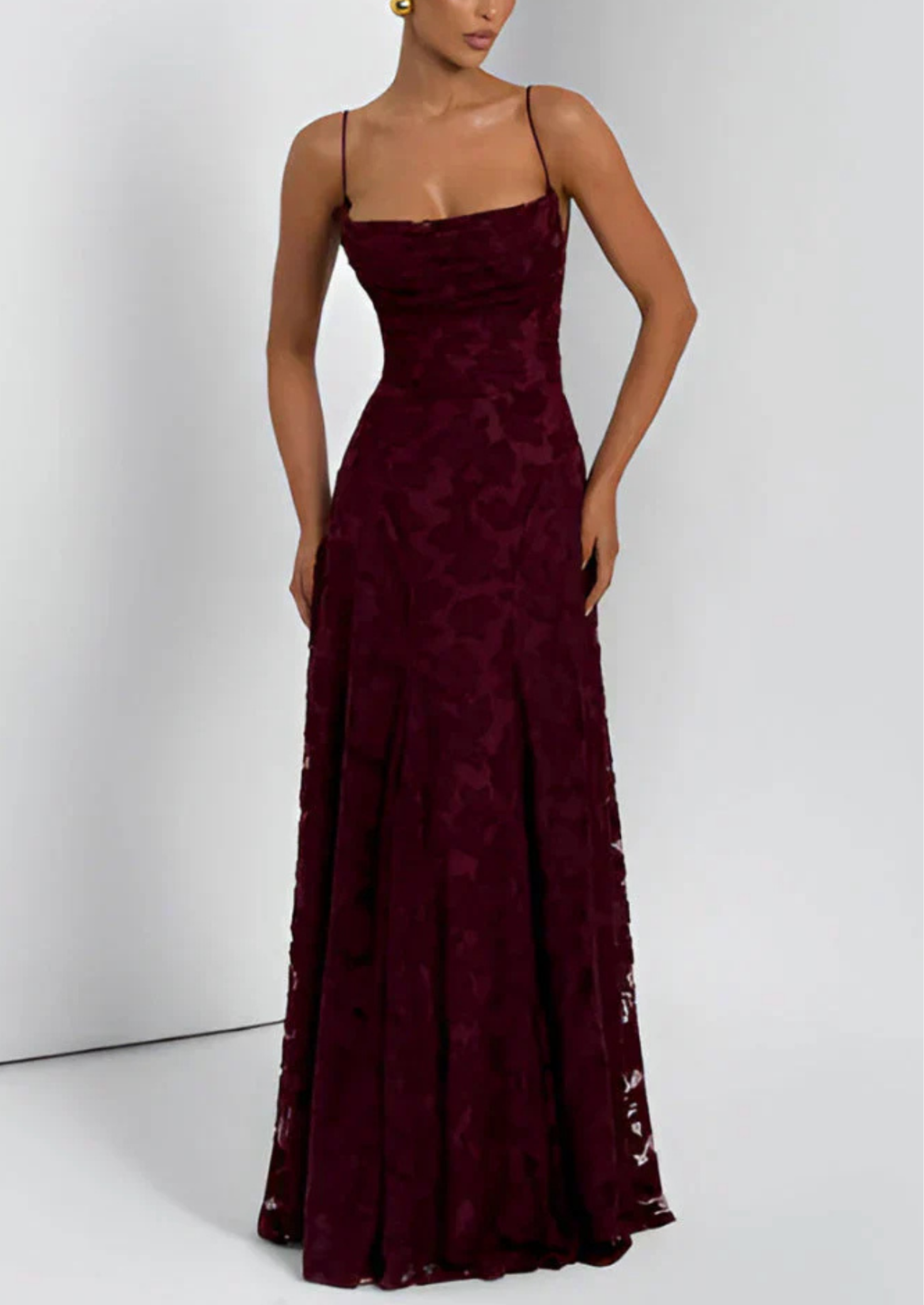 Women’s Strapless Maxi Dress with Fitted Bodice and Flared Skirt