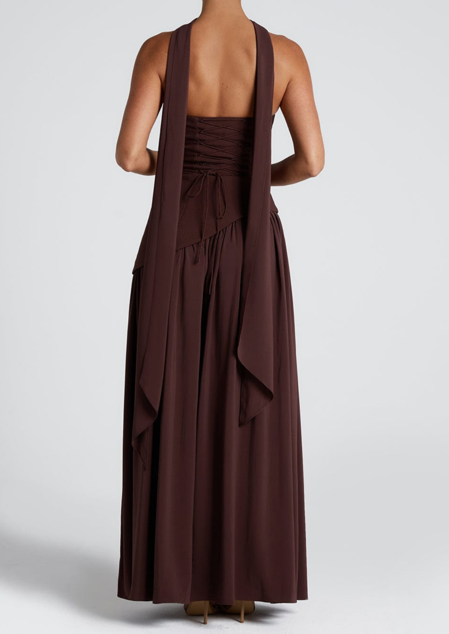 Women’s Strapless Maxi Dress with Front Slit