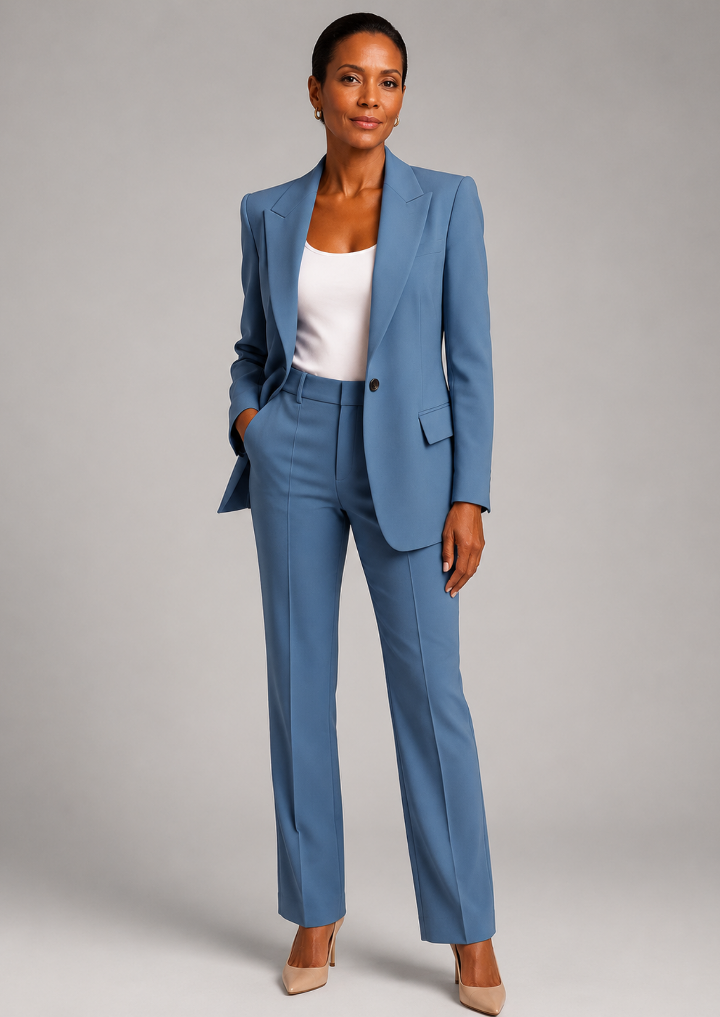 Women’s Two-Piece Suit with Blazer and Trousers