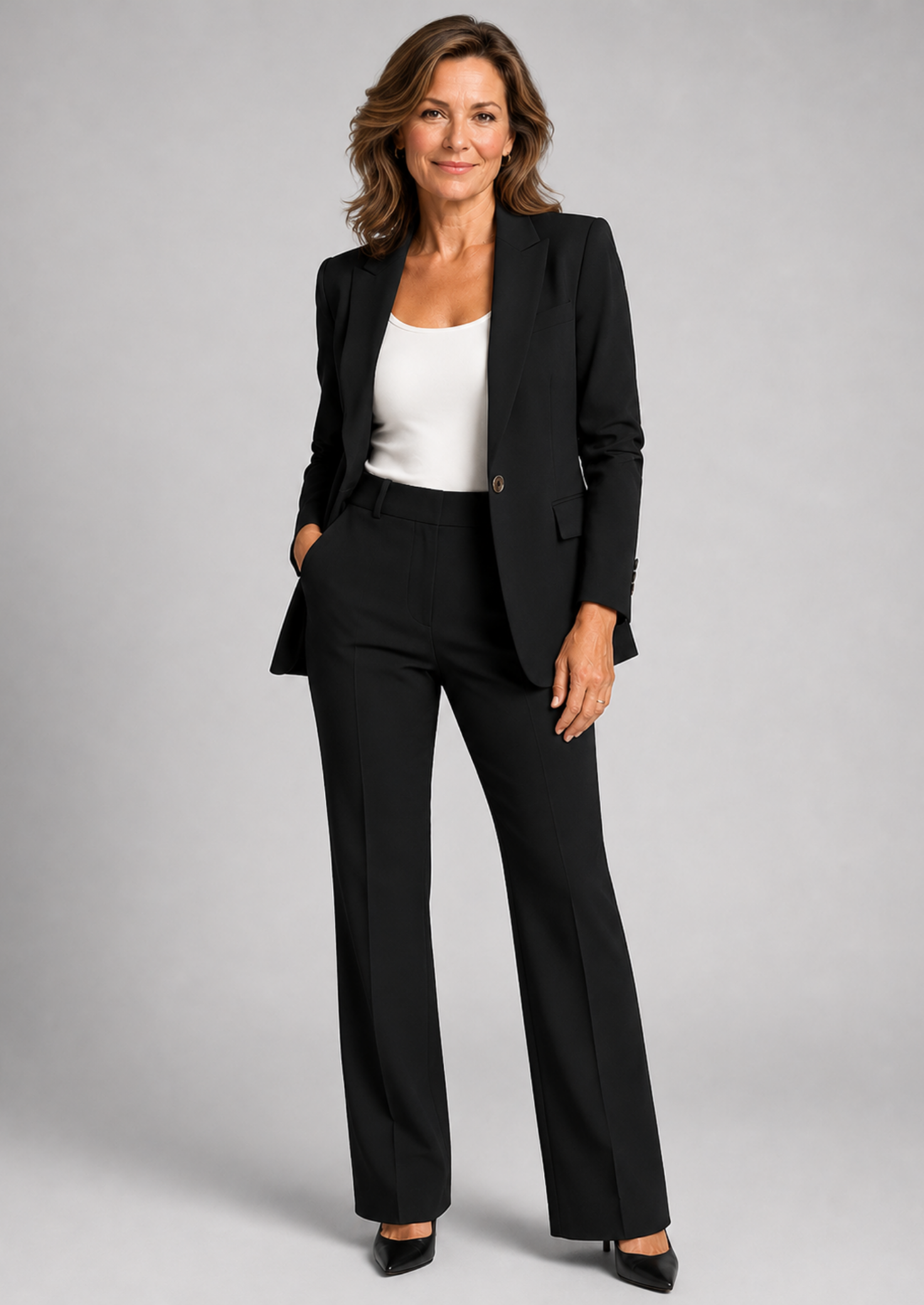 Women’s Two-Piece Suit with Blazer and Trousers
