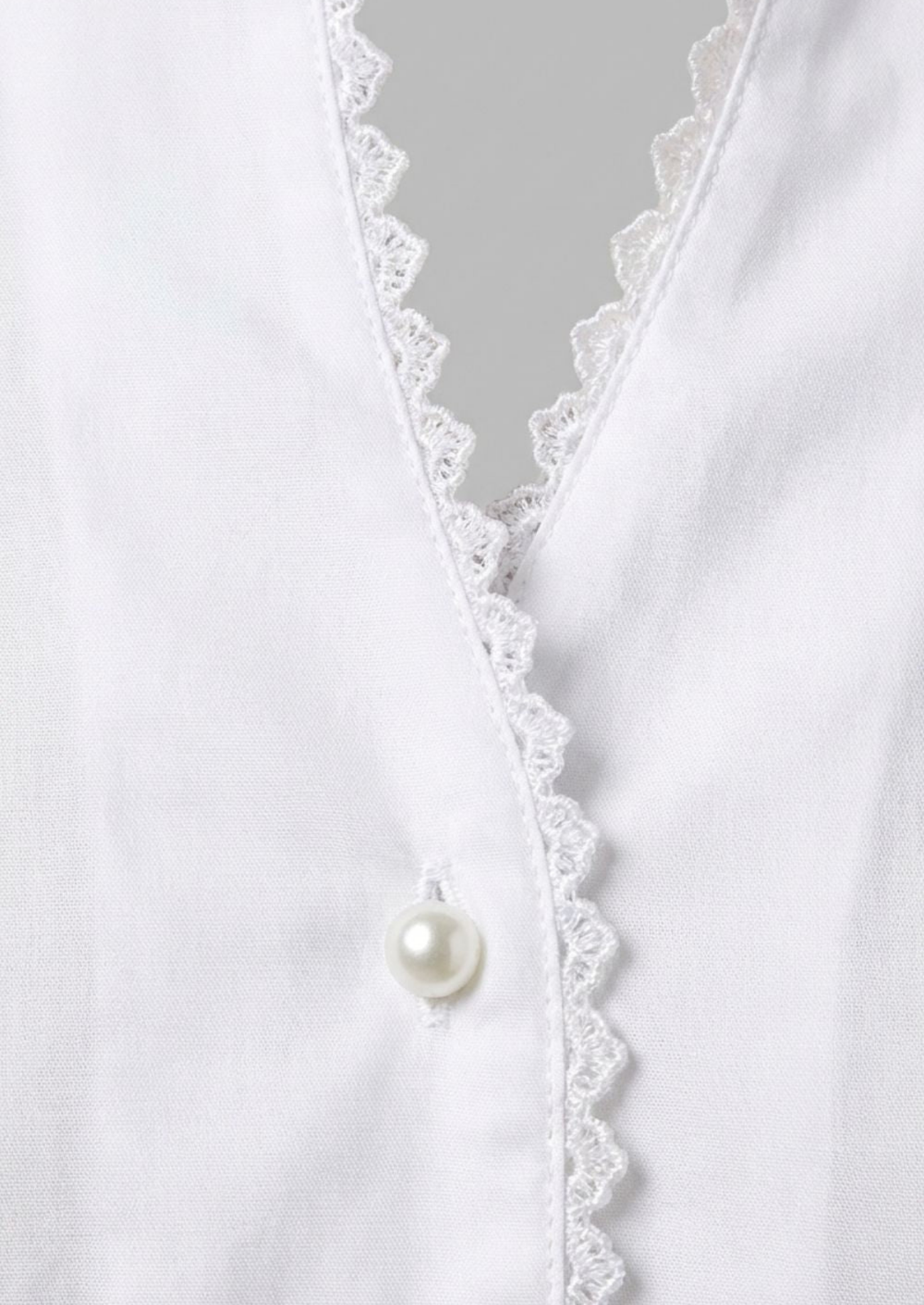 Women’s V-Neck Blouse with Button Placket and Long Sleeves