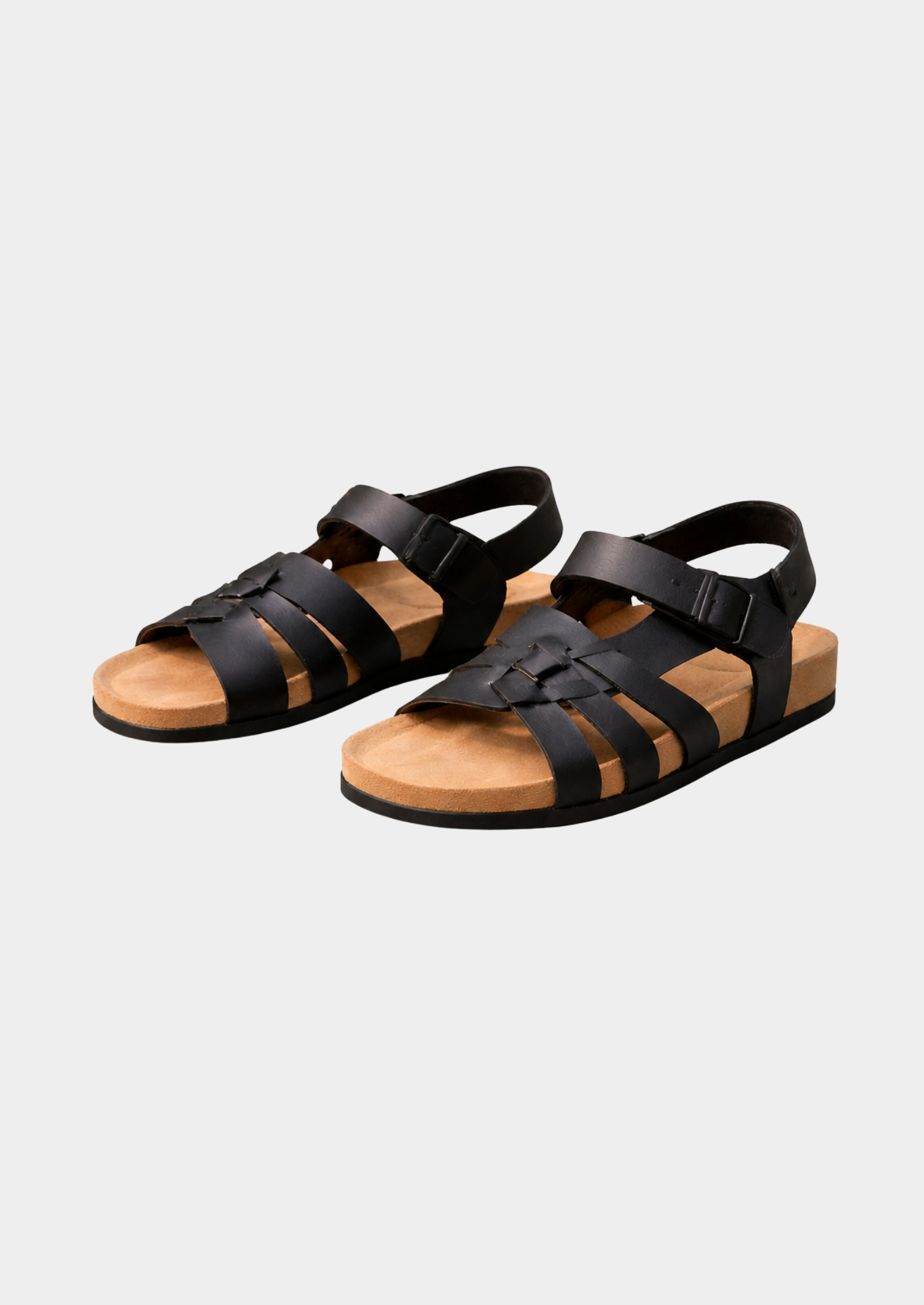 Men’s Strap Sandals with Buckle Closures