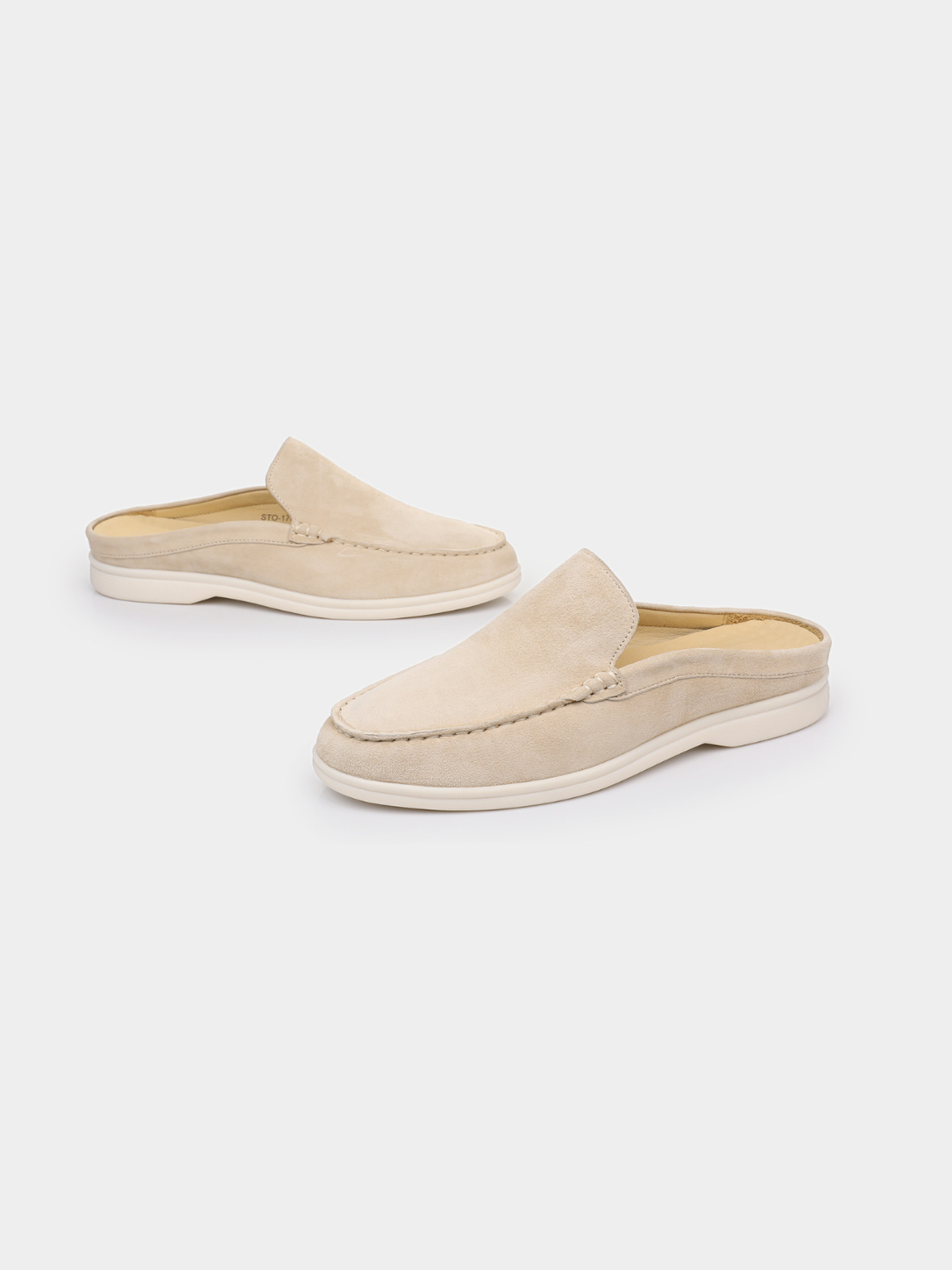 Men’s Backless Loafers with Contrast Sole