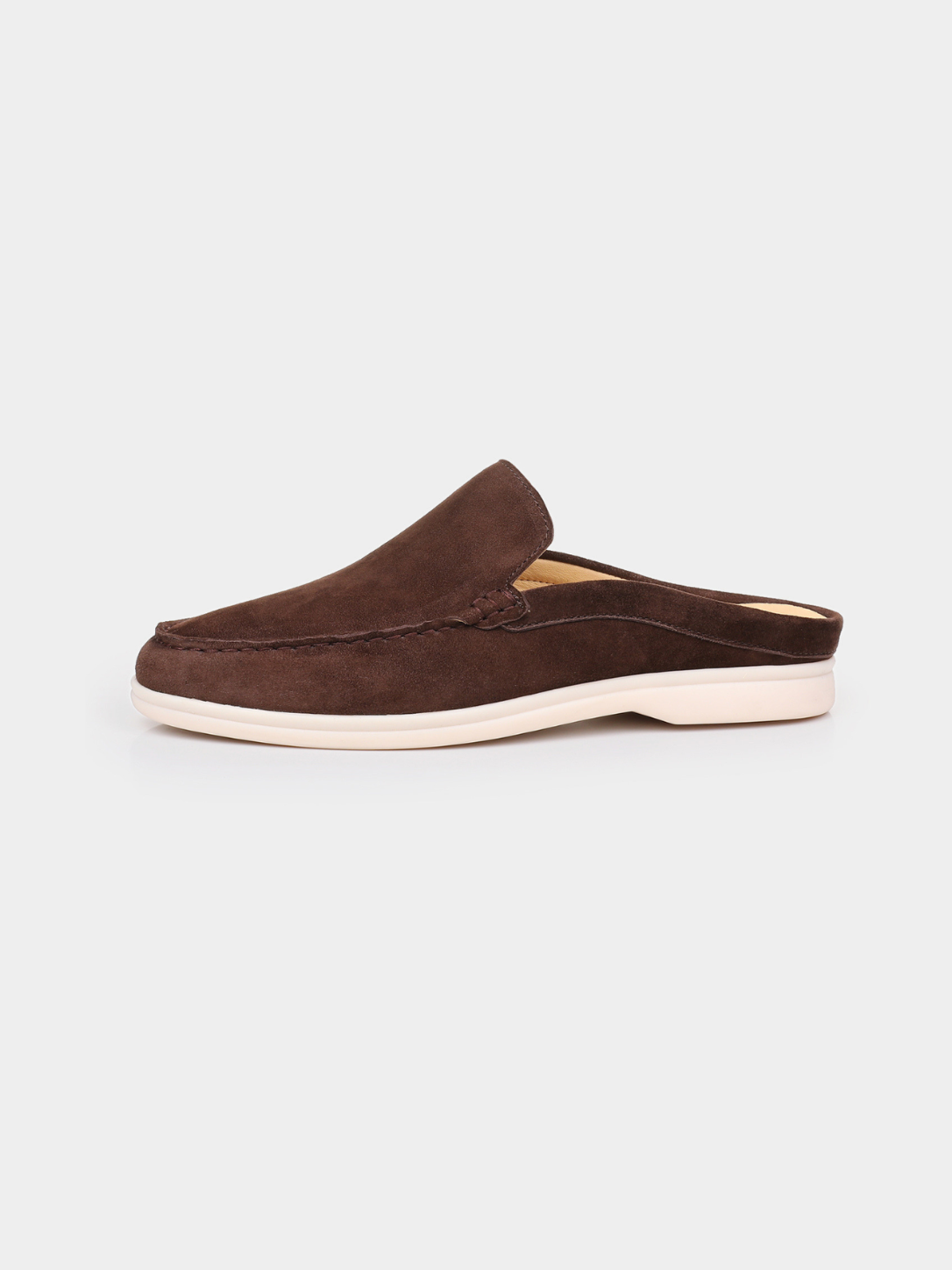 Men’s Backless Loafers with Contrast Sole