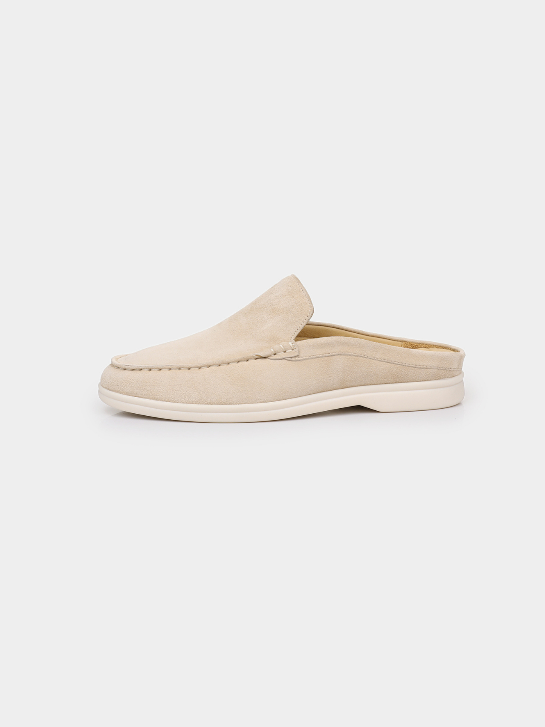 Men’s Backless Loafers with Contrast Sole