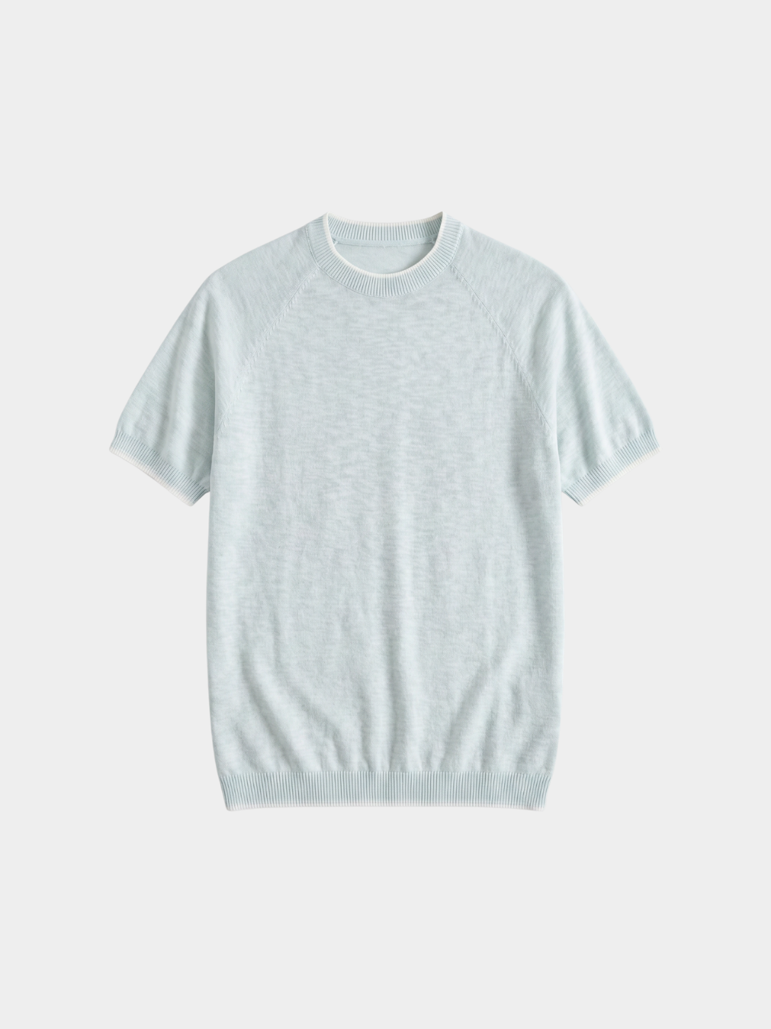 Men’s Contrast Trim T-Shirt with Ribbed Hem