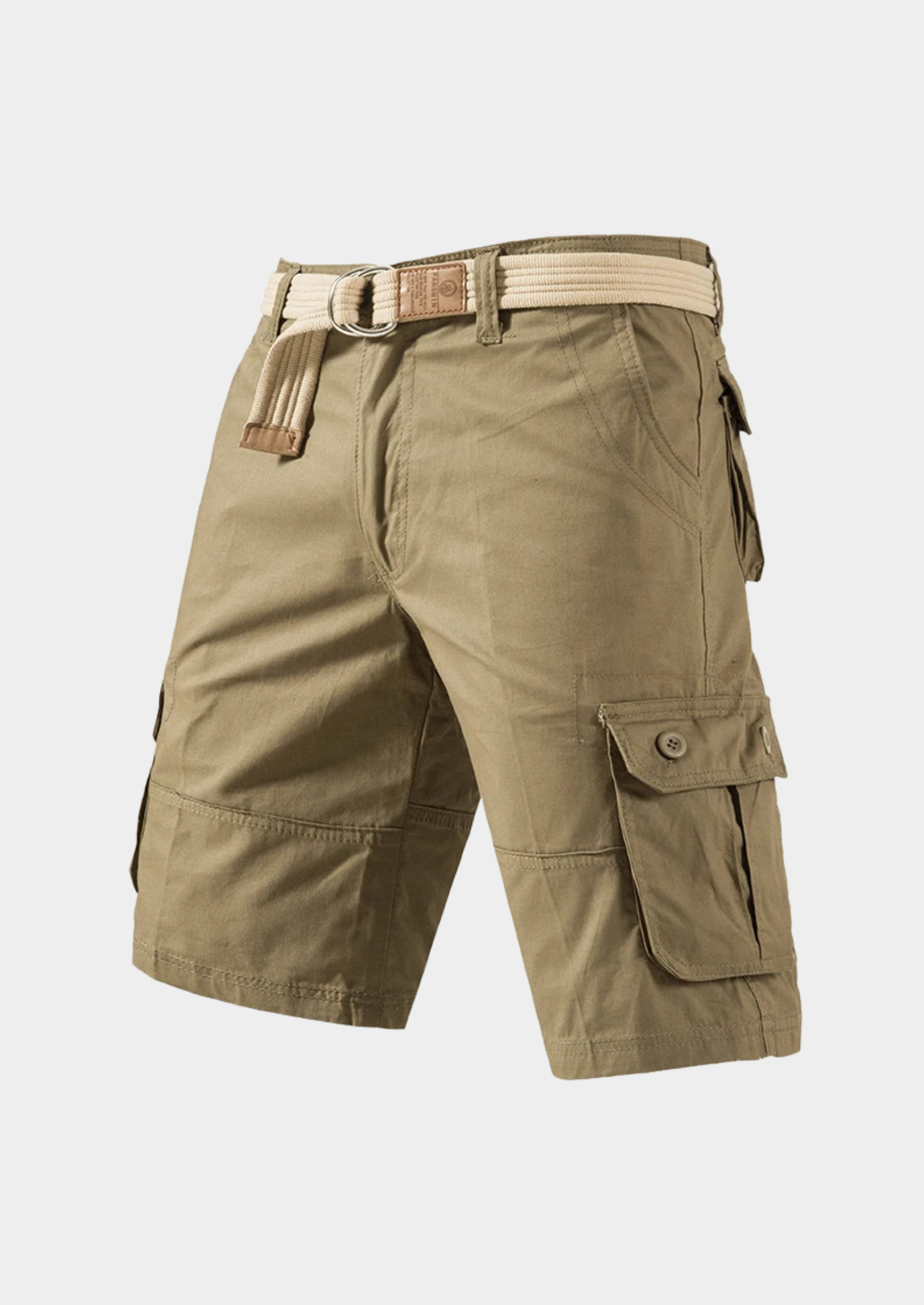 Men’s Cotton Cargo Shorts with Knee-Length Fit