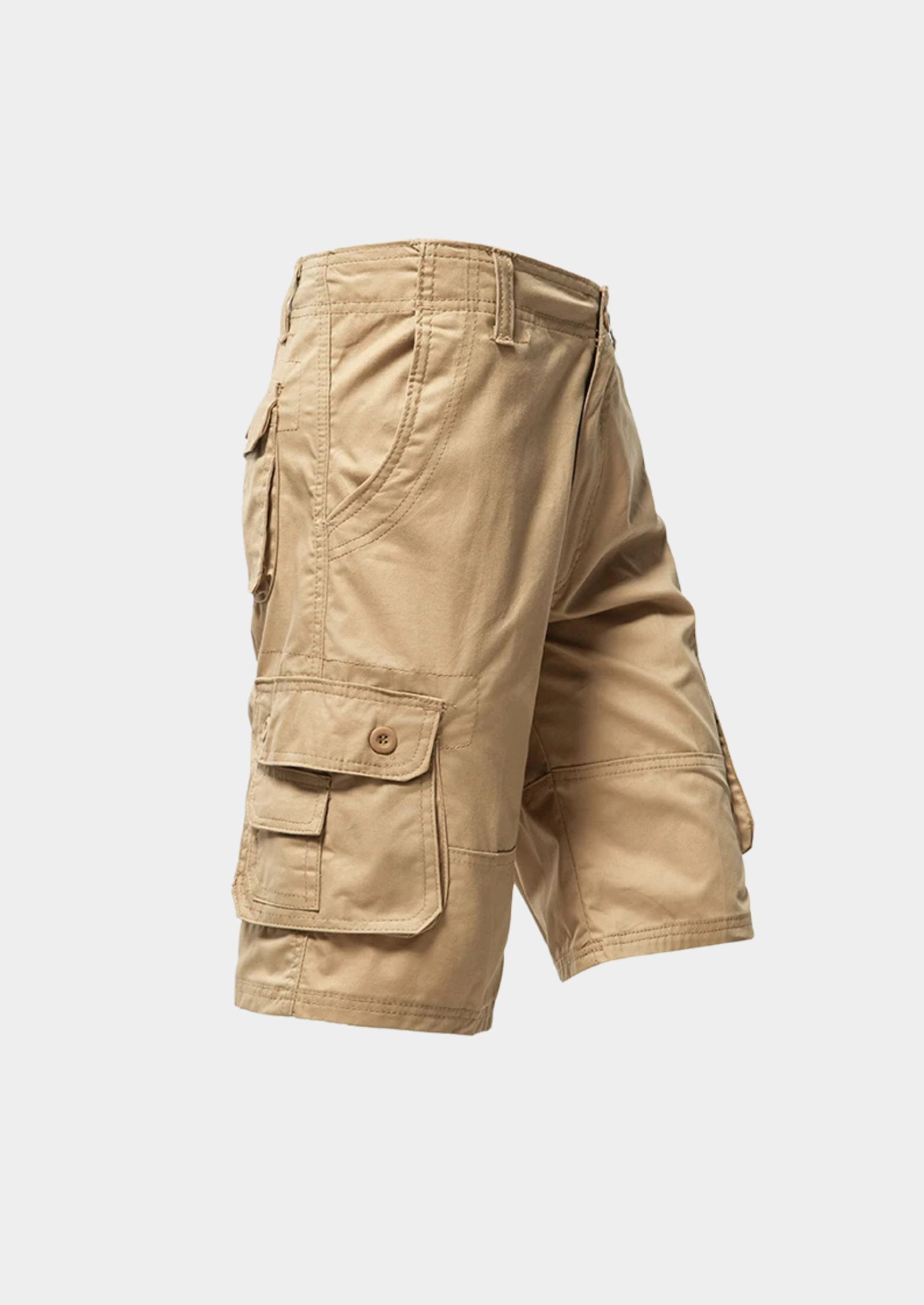 Men’s Cotton Cargo Shorts with Knee-Length Fit
