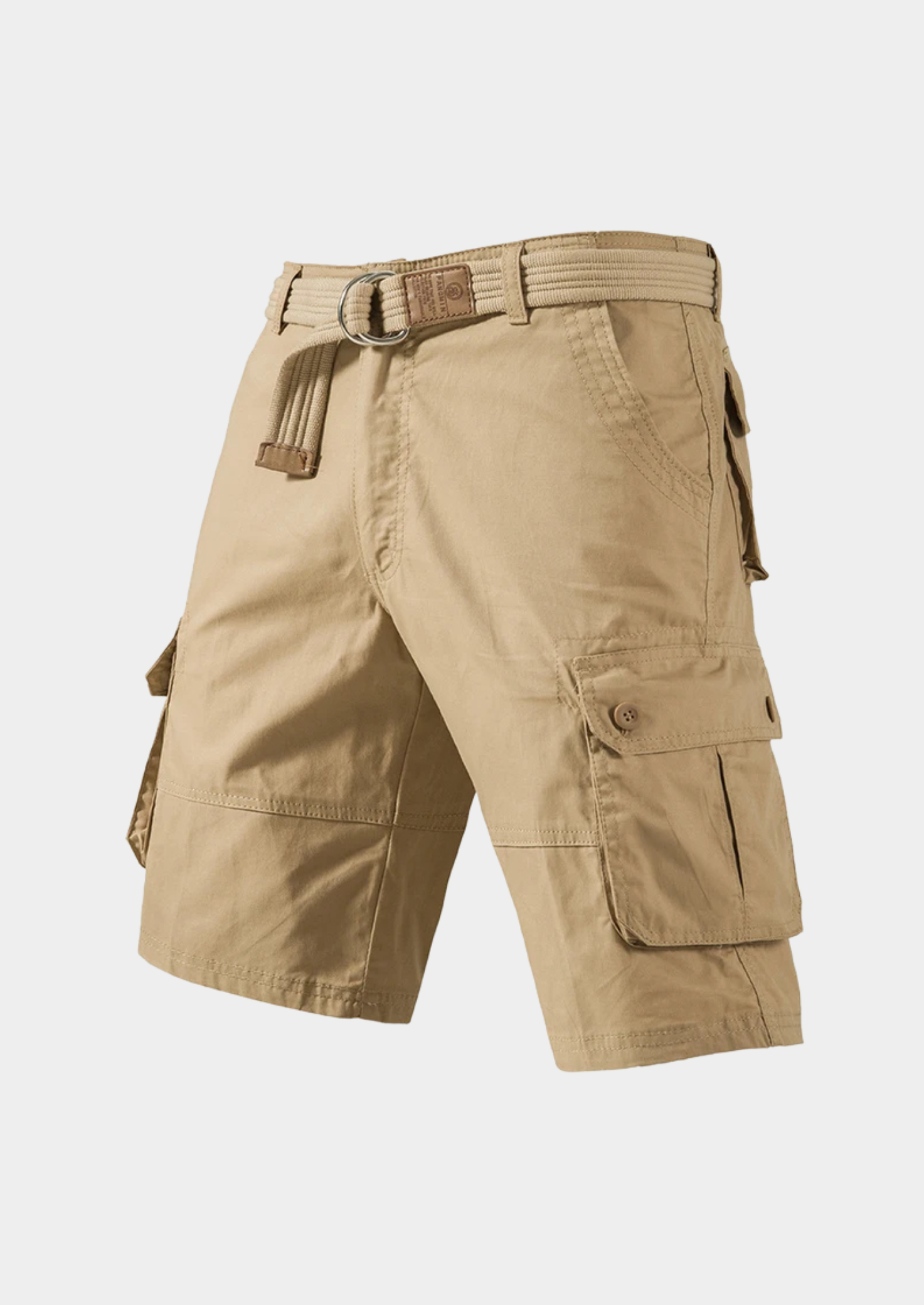 Men’s Cotton Cargo Shorts with Knee-Length Fit