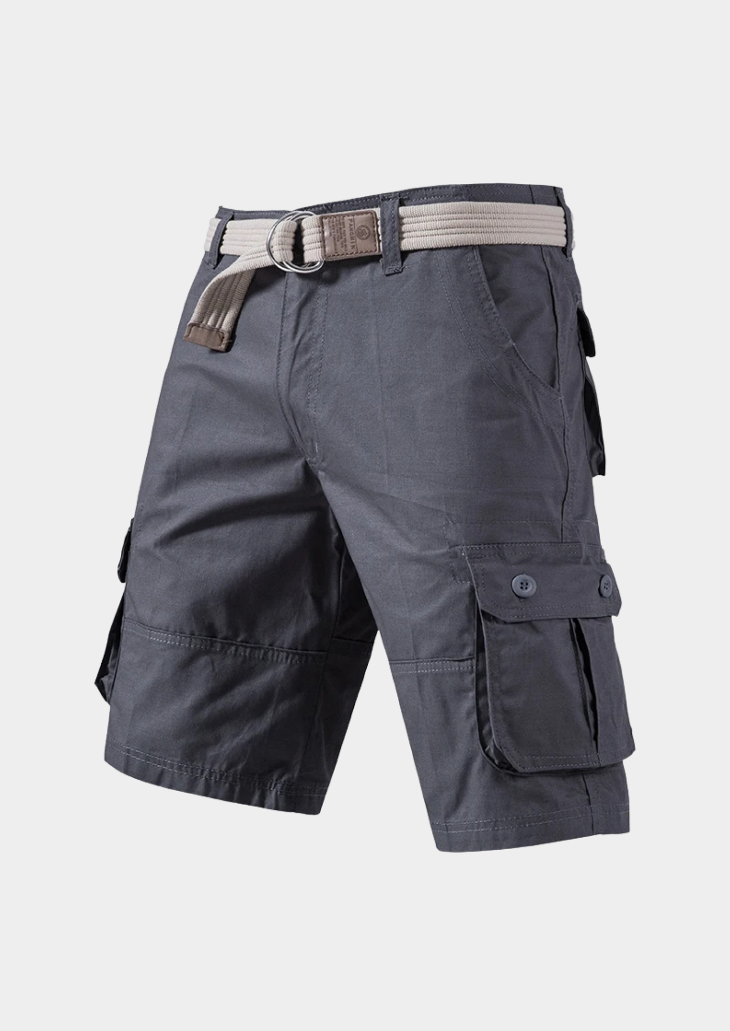 Men’s Cotton Cargo Shorts with Knee-Length Fit