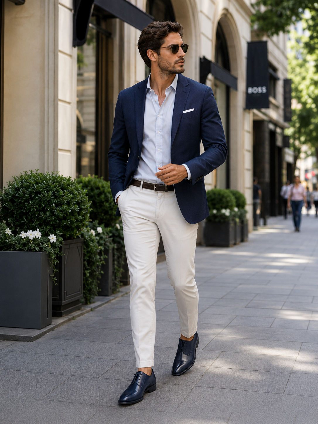 Men’s Derby Shoes with Lace-Up Closure