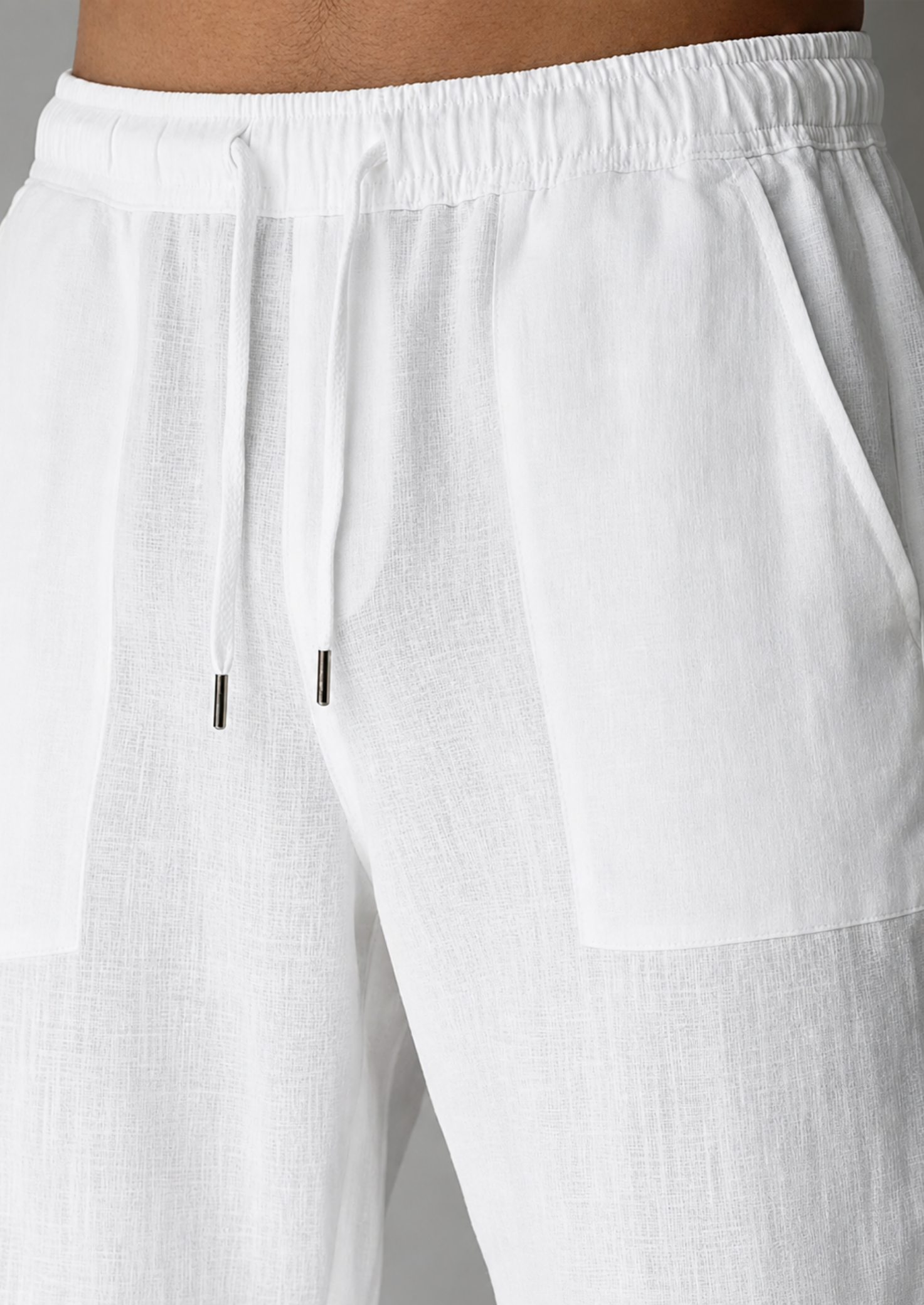 Men’s Drawstring Waist Straight Leg Pants