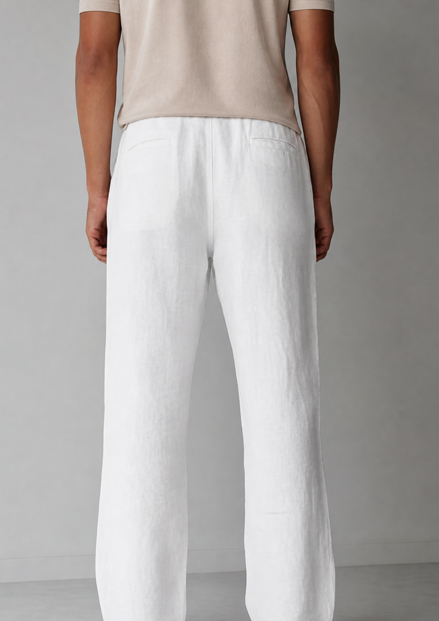 Men’s Drawstring Waist Straight Leg Pants