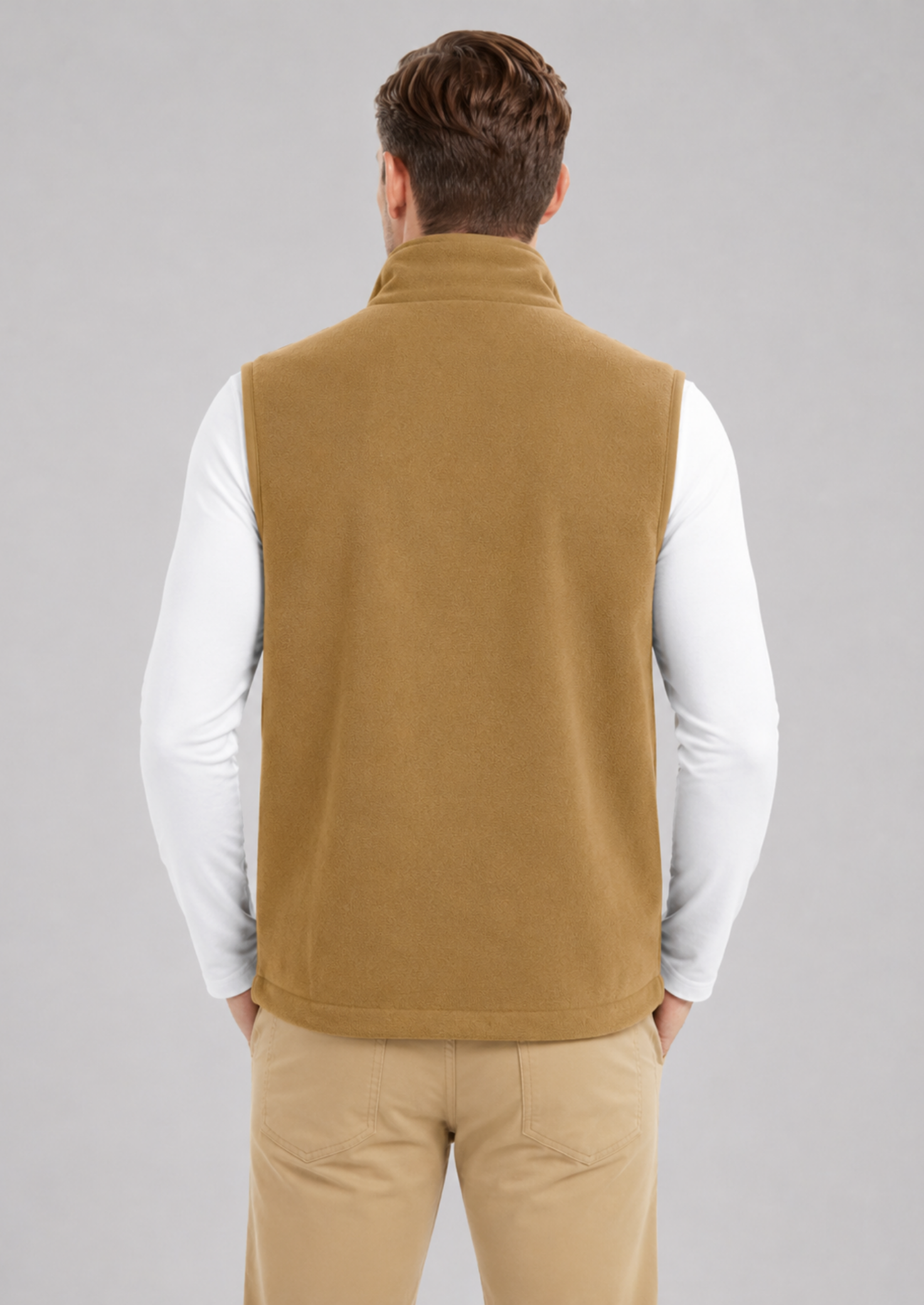 Men’s Fleece Gilet Jacket with Full Zipper and Pockets