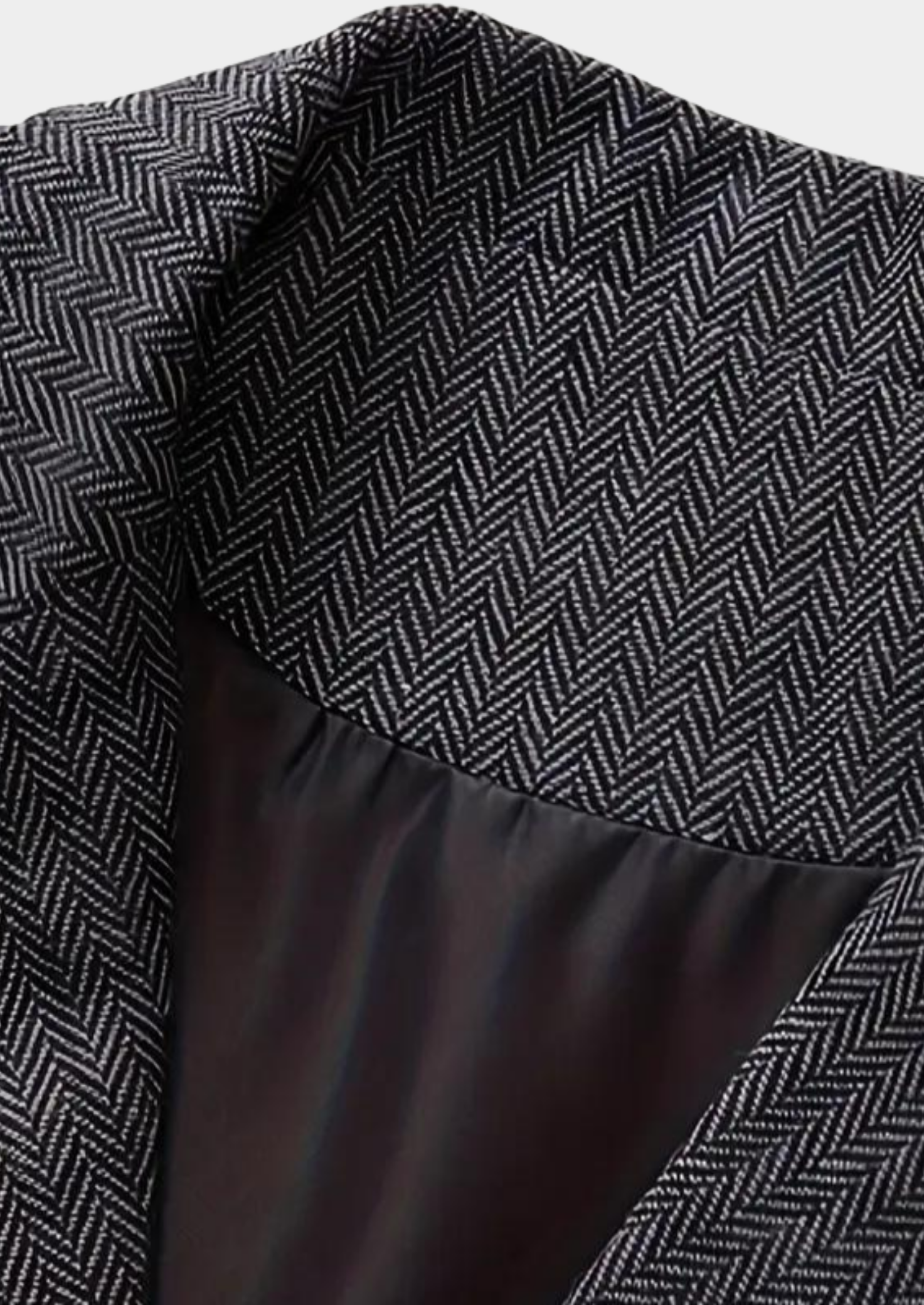 Men’s Herringbone Waistcoat with Lapel Collar