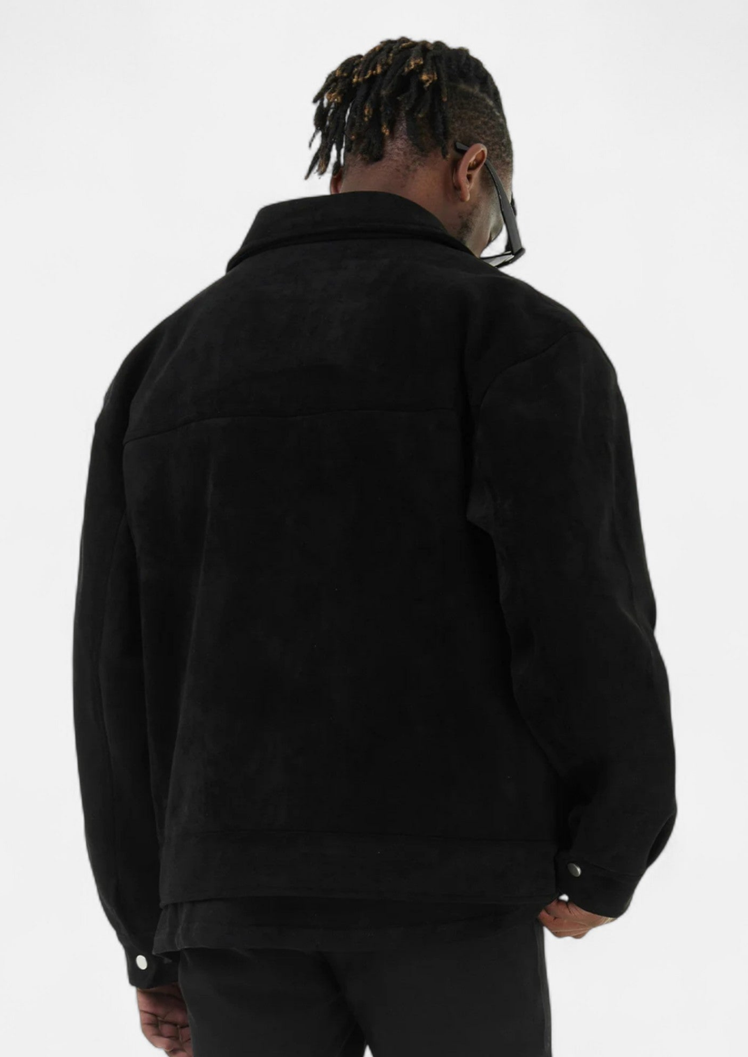 Men’s Jacket with Textured Finish and Button Front