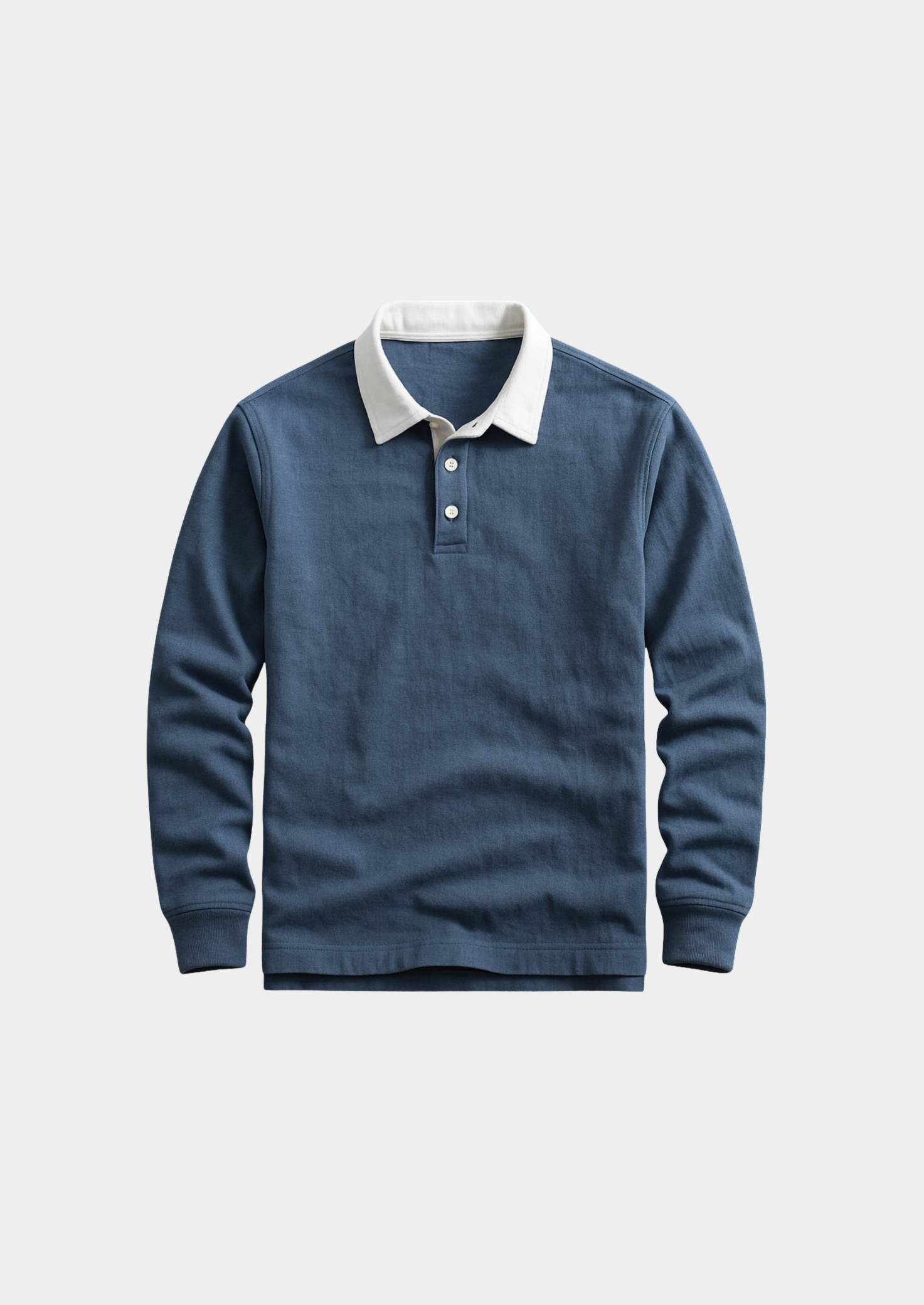Men’s Knit Polo Shirt with Collar and Button Placket