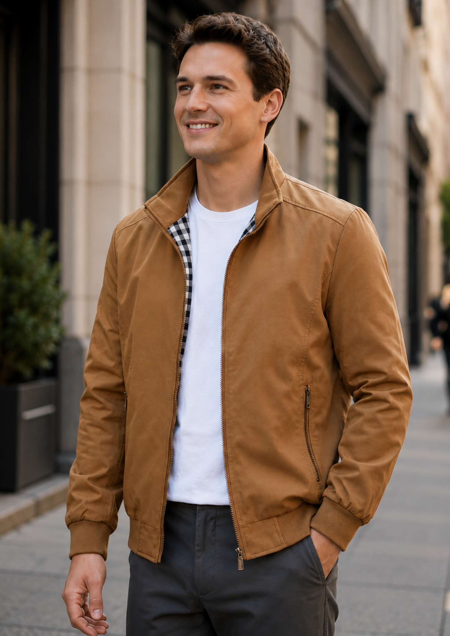 Men’s Lightweight Summer Jacket with Zip Front
