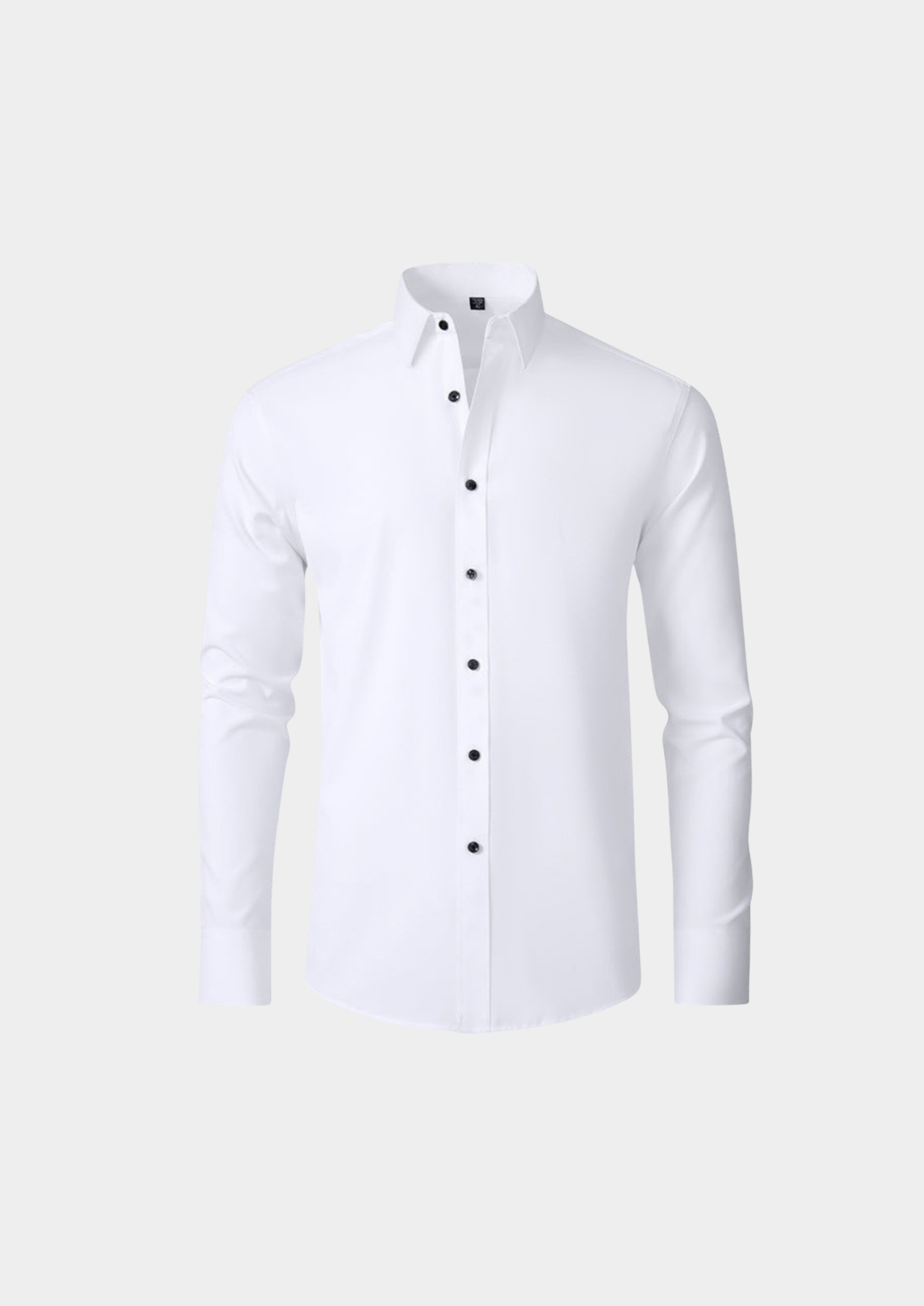 Men’s Long Sleeve Dress Shirt with Button Front and Collar