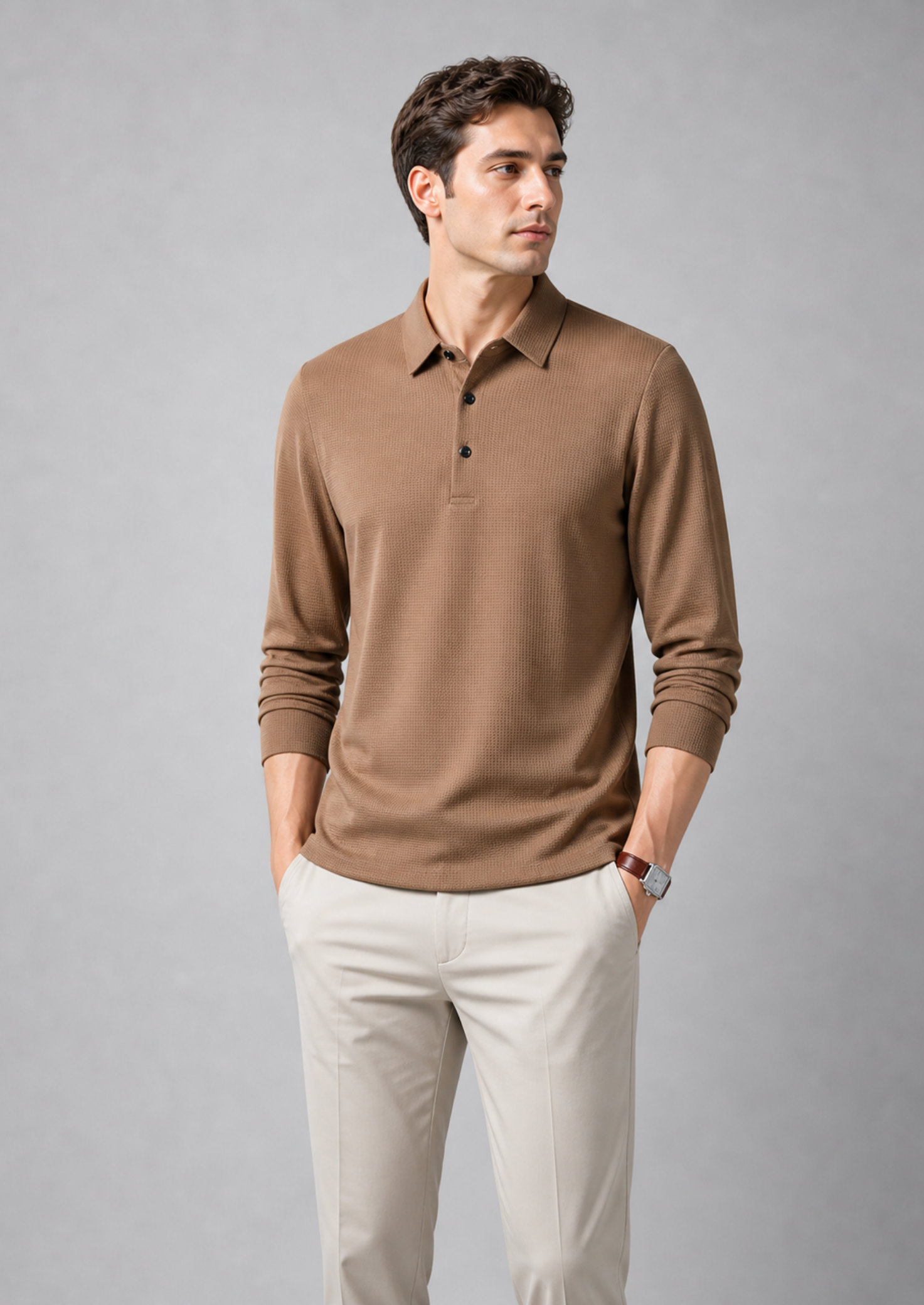 Men’s Long Sleeve Polo Shirt