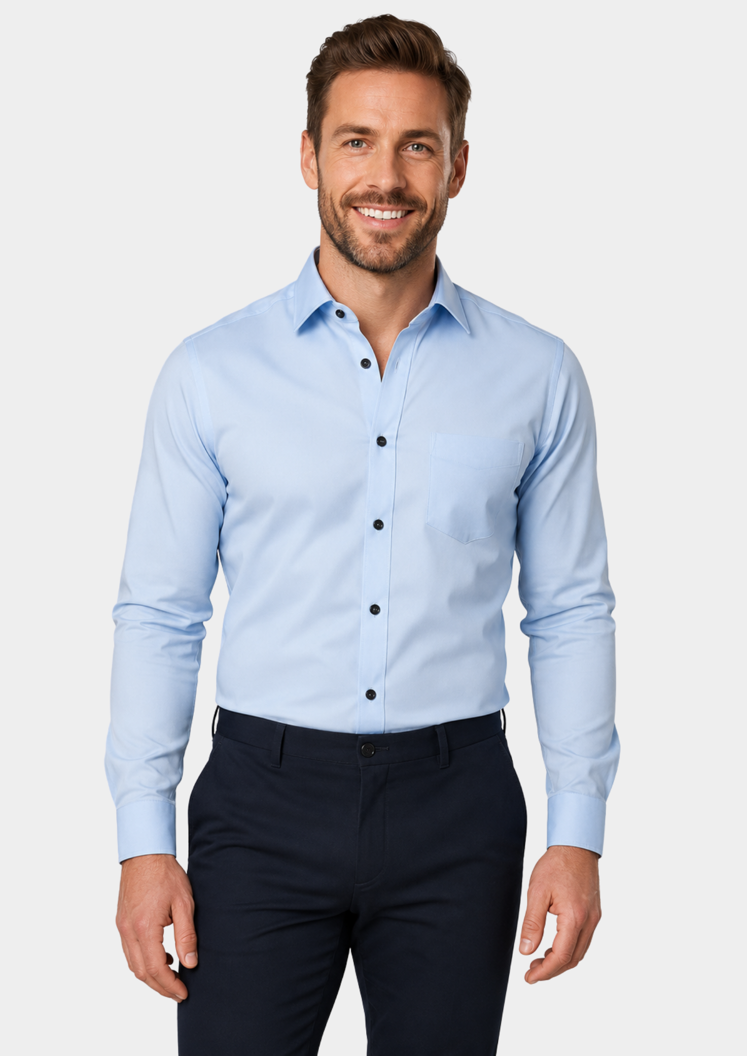 Men’s Long Sleeve Shirt with Button Closure