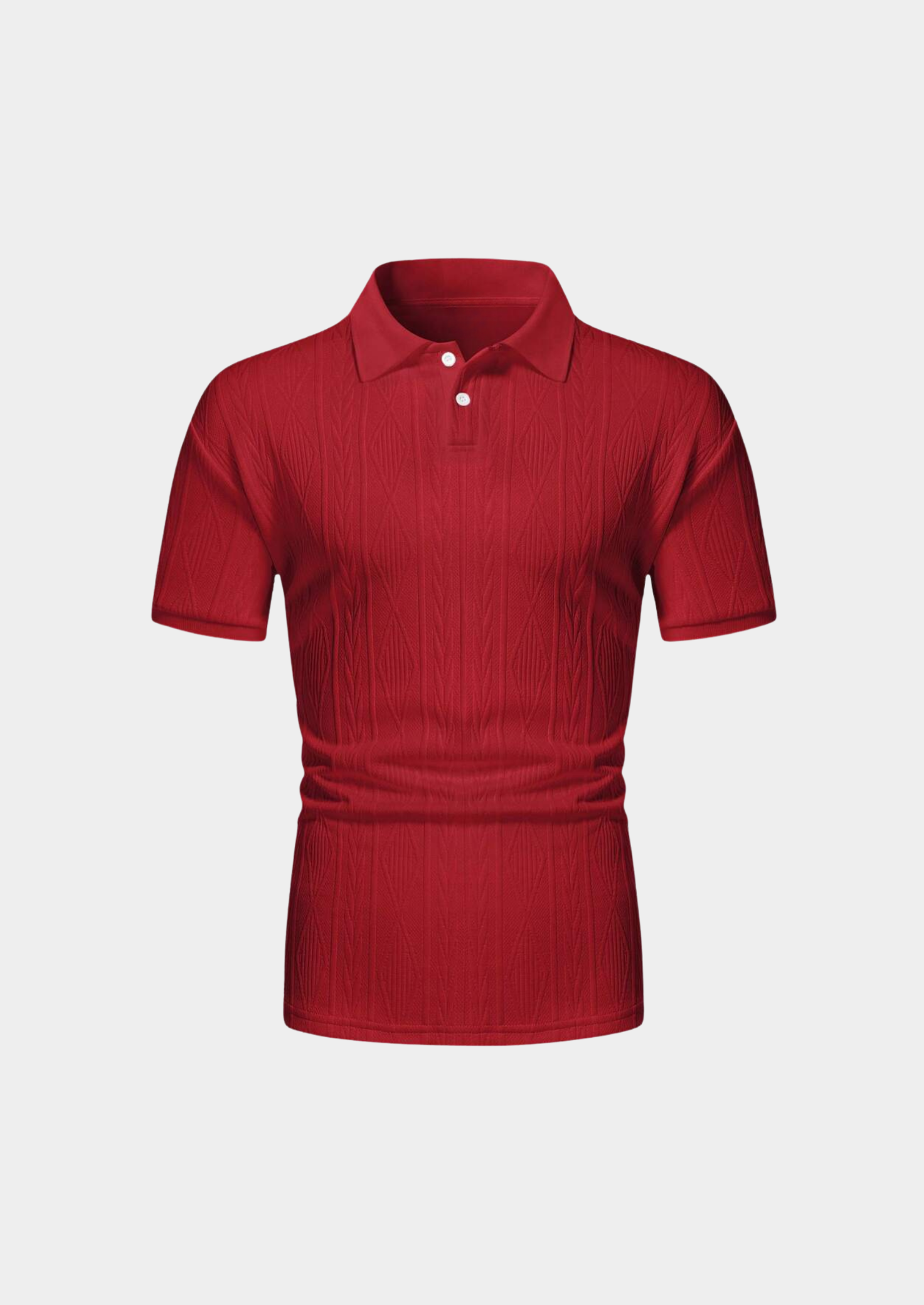 Men’s Polo Shirt with Button Placket and Short Sleeves