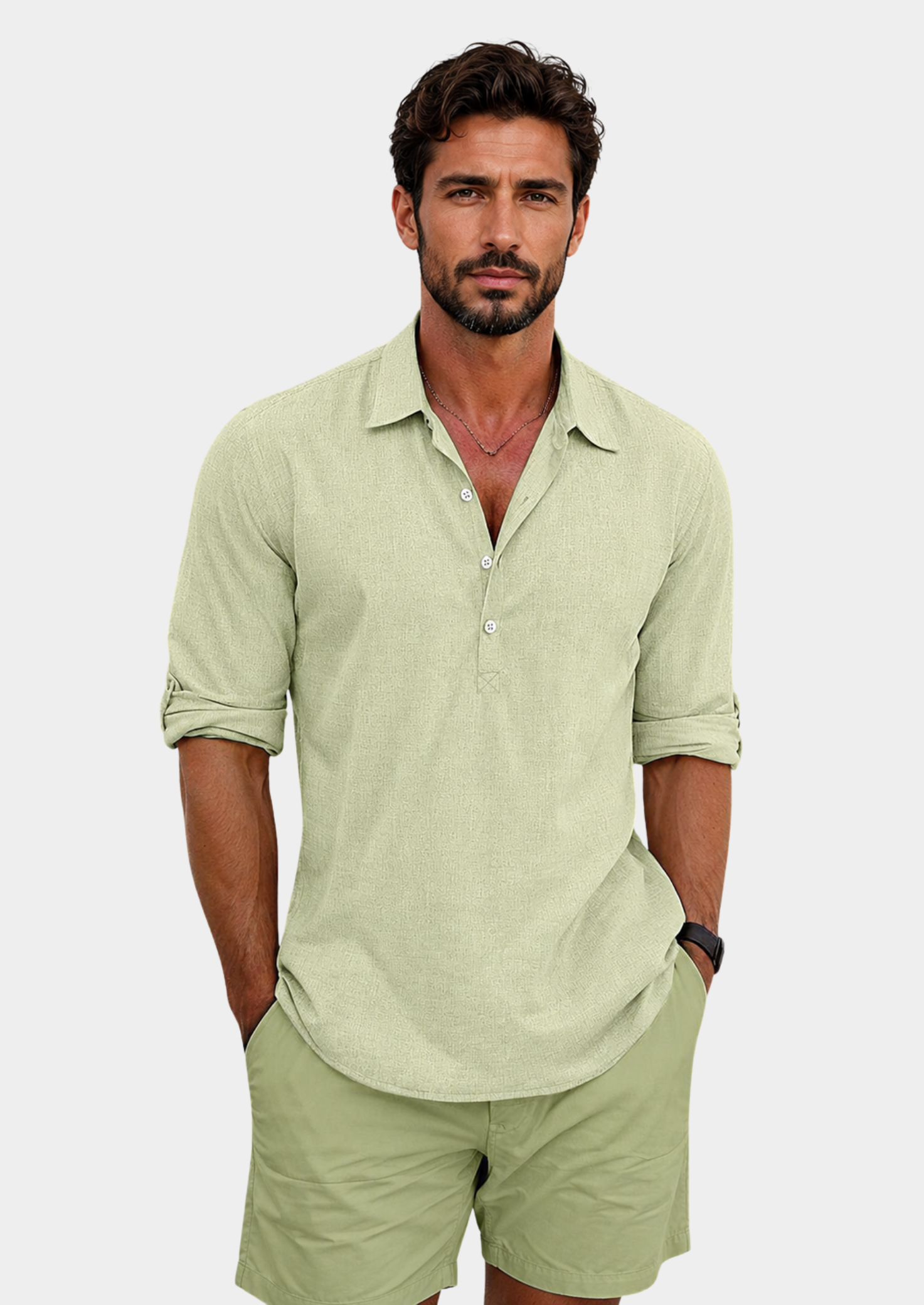 Men’s Polo Shirt with Collar and Short Sleeves
