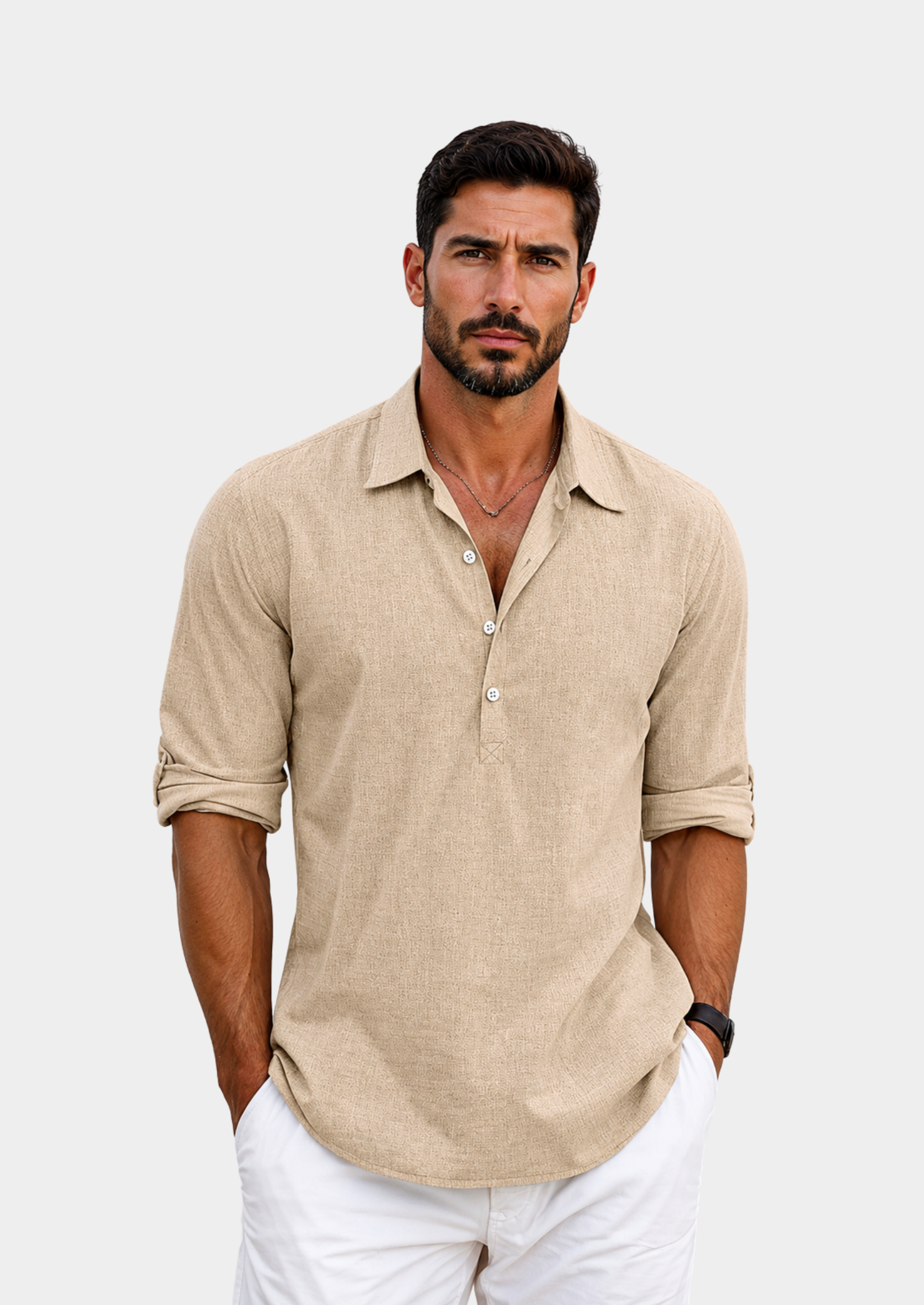 Men’s Polo Shirt with Collar and Short Sleeves