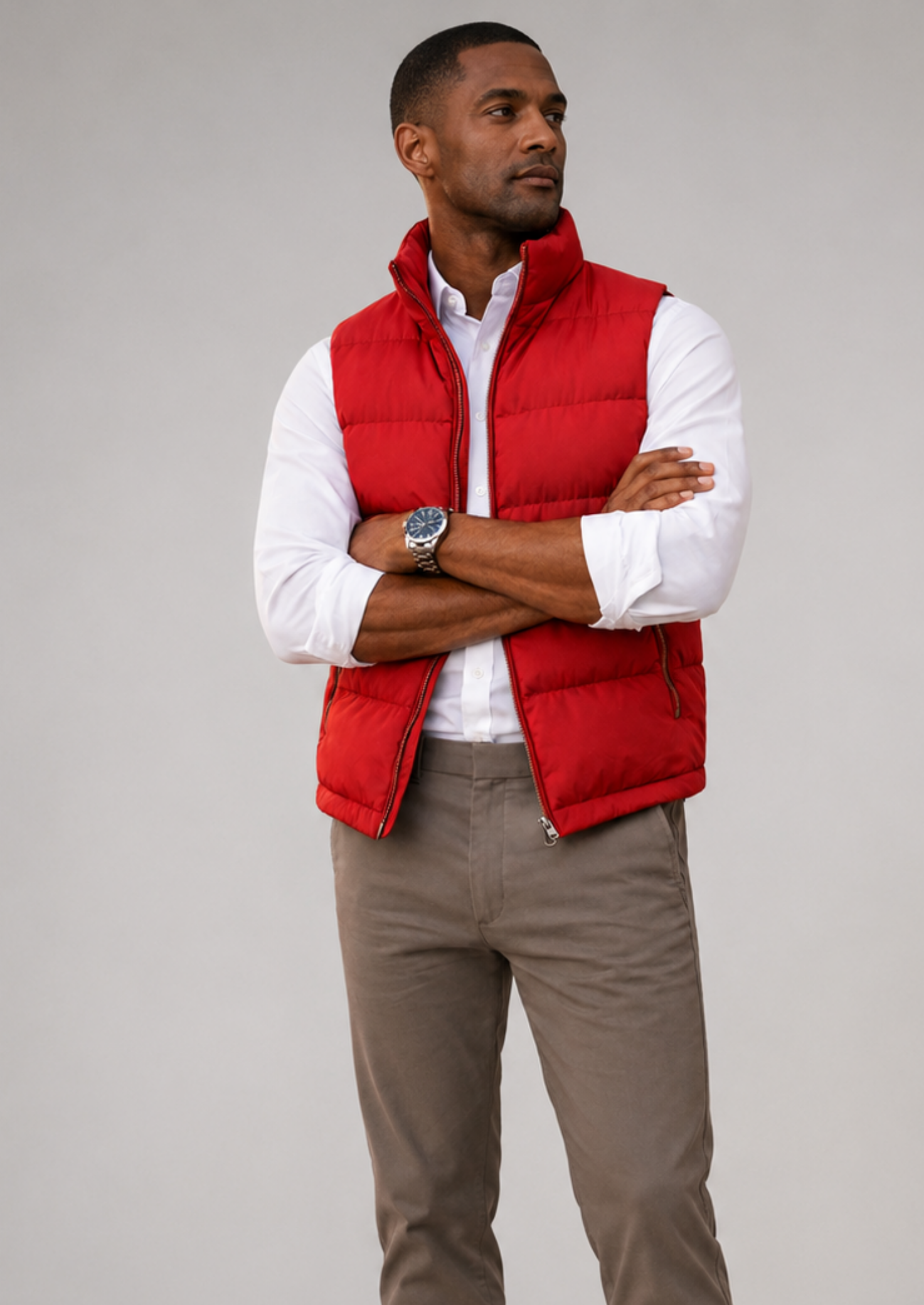 Men’s Quilted Bodywarmer with Zip Closure and Side Pockets