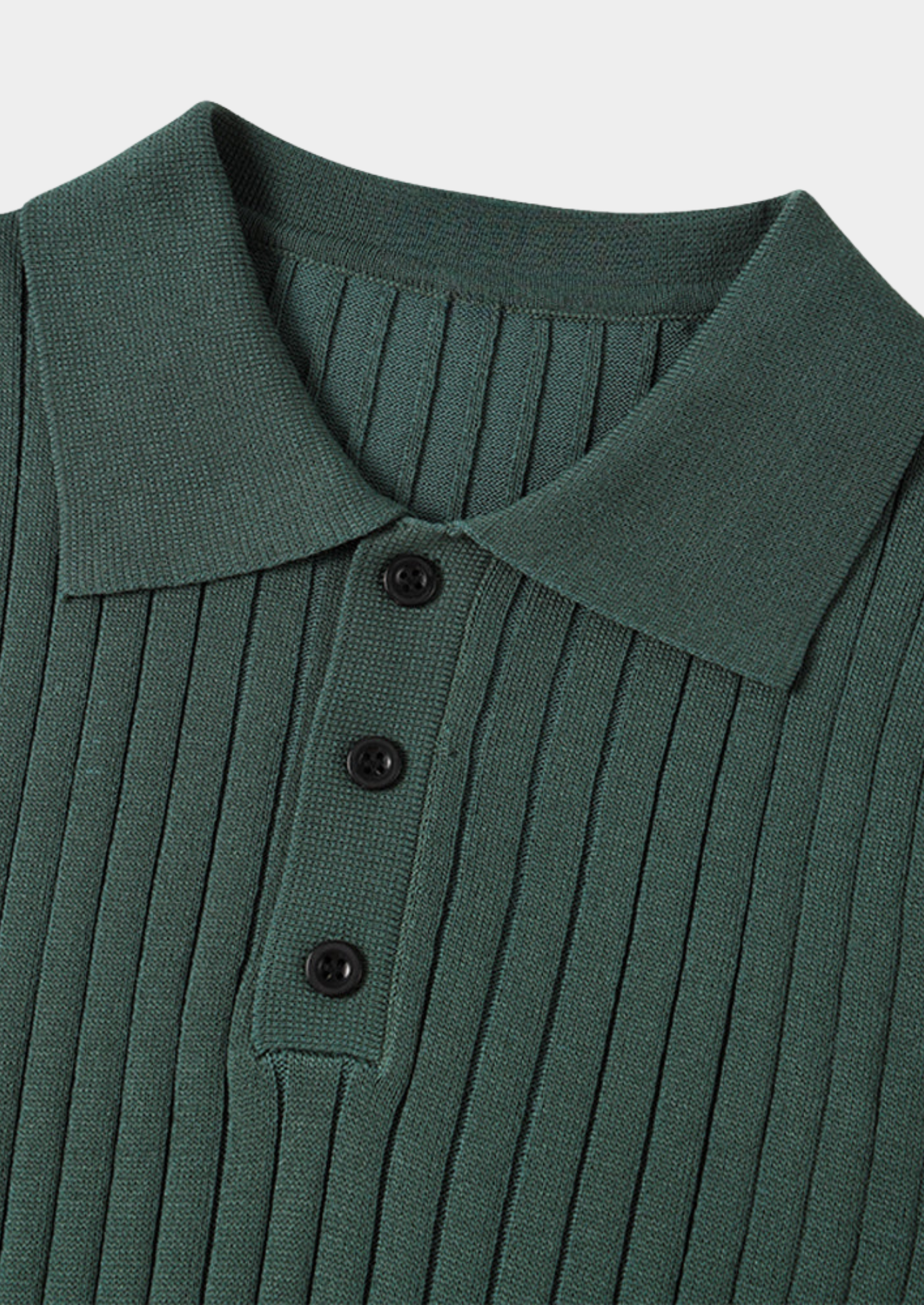 Men’s Ribbed Polo Shirt with Short Sleeves
