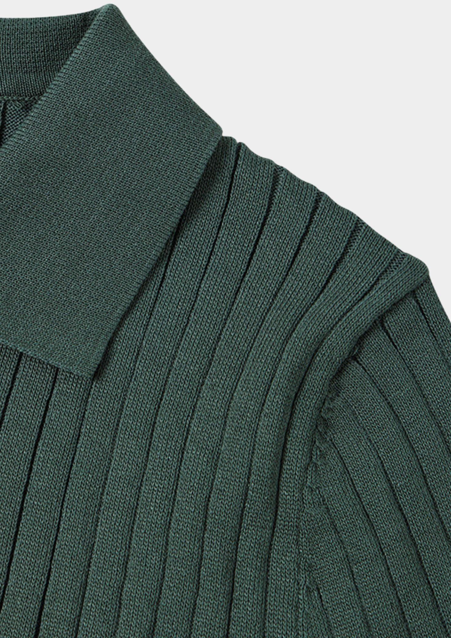 Men’s Ribbed Polo Shirt with Short Sleeves