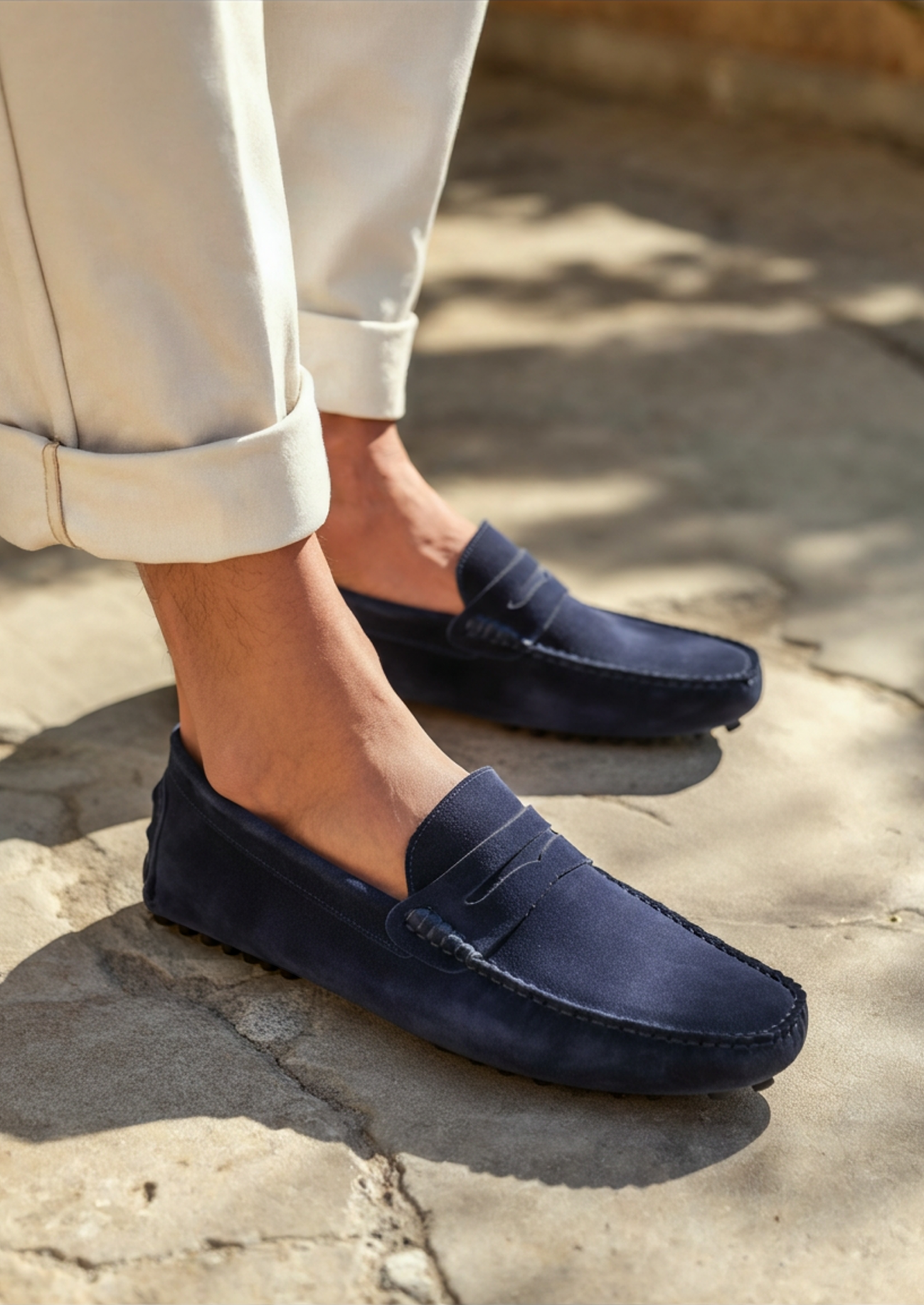 Men’s Slip-On Loafers with Moc Toe