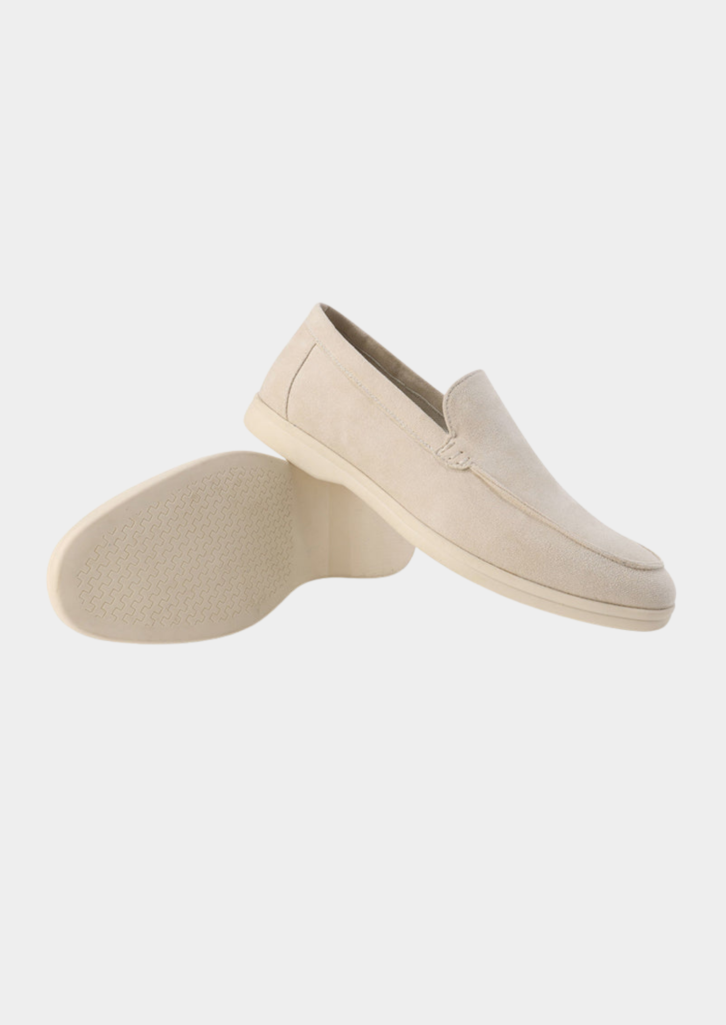 Men’s Suede Slip-On Loafers with Contrast Sole