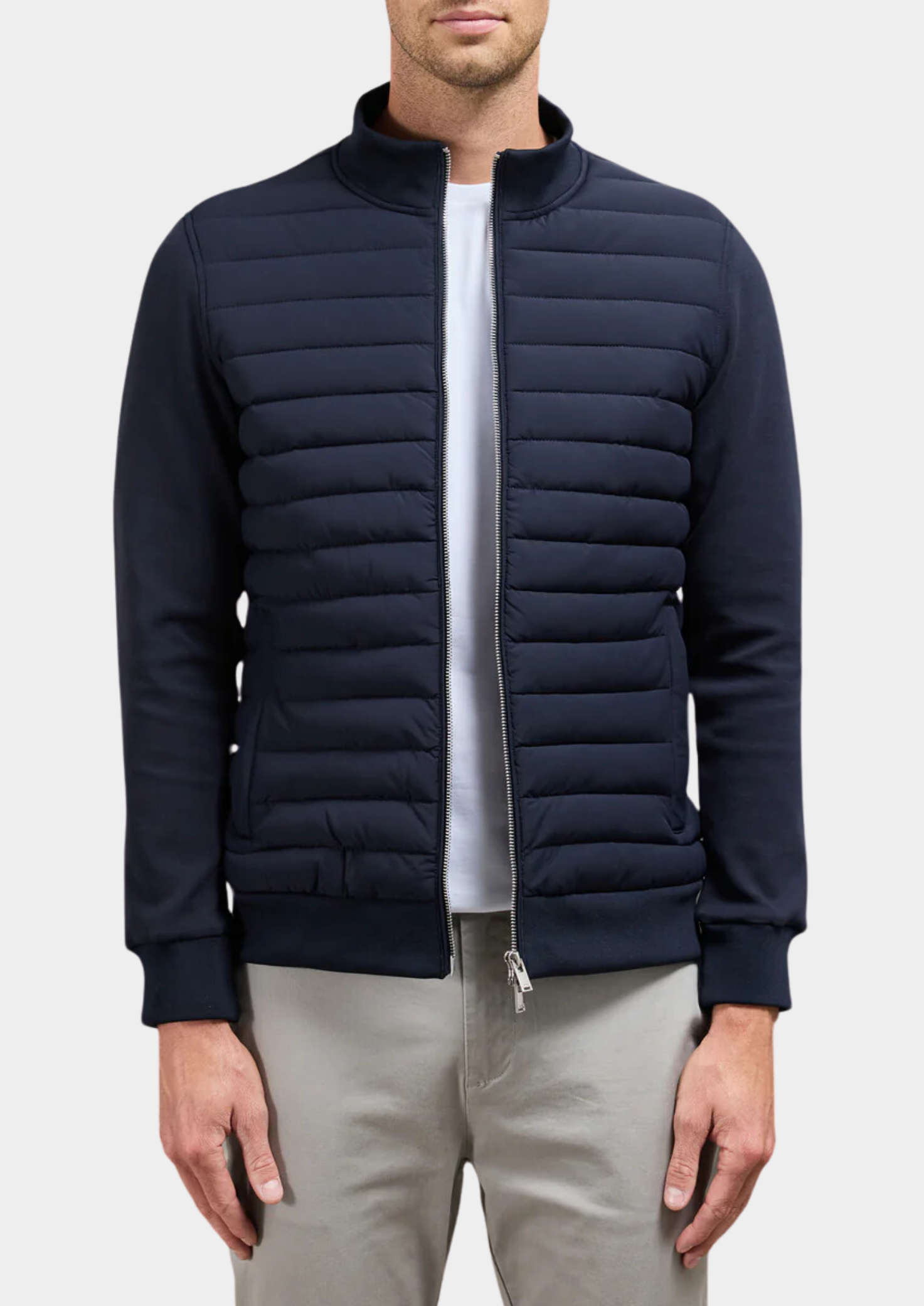 Men’s Summer Zip Jacket with Padded Front Panels
