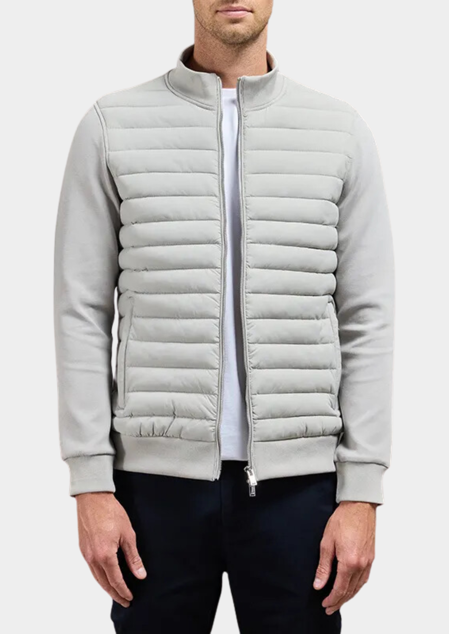 Men’s Summer Zip Jacket with Padded Front Panels