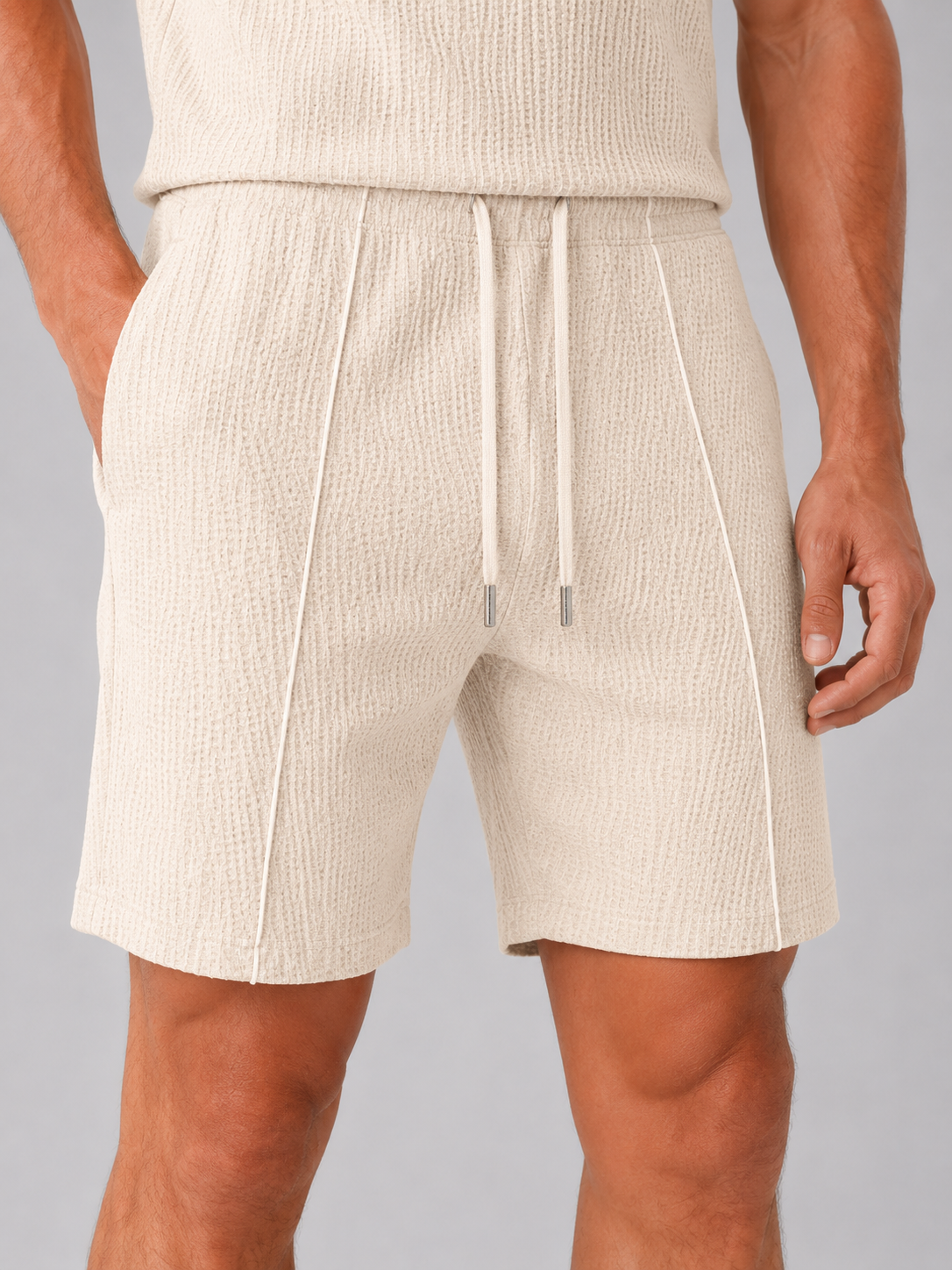 Men’s Summer Zip Polo and Shorts Set